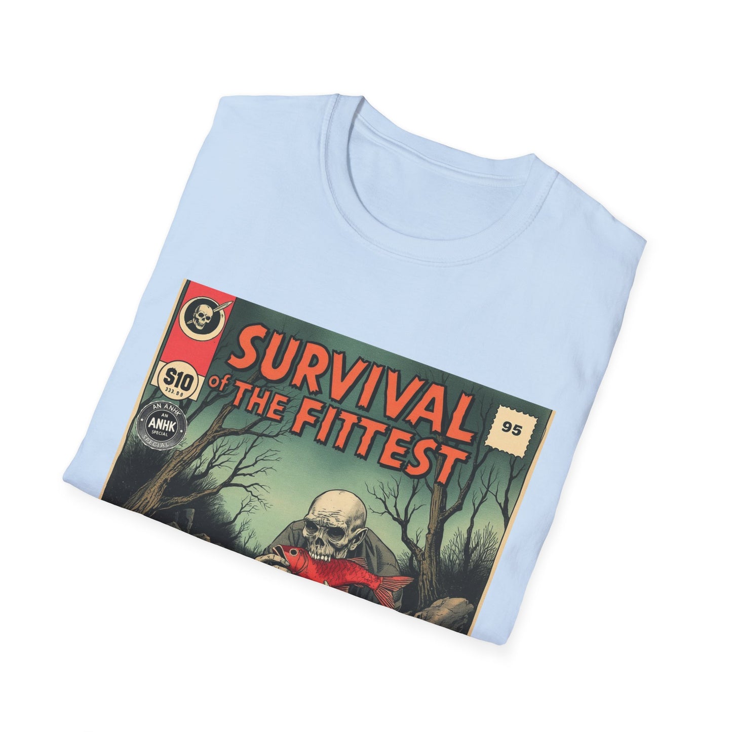 Vintage Comic Cover 'Survival' T-Shirt, Retro Style Tee