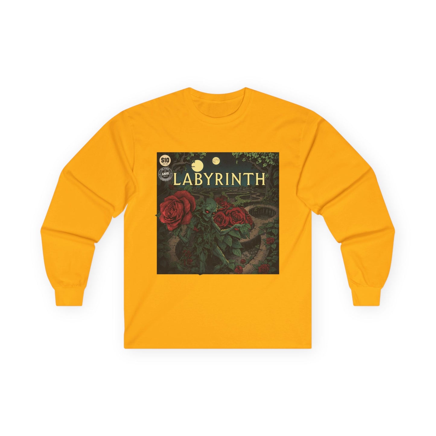 Vintage Comic Cover Labyrinth-Inspired Long Sleeve Tee