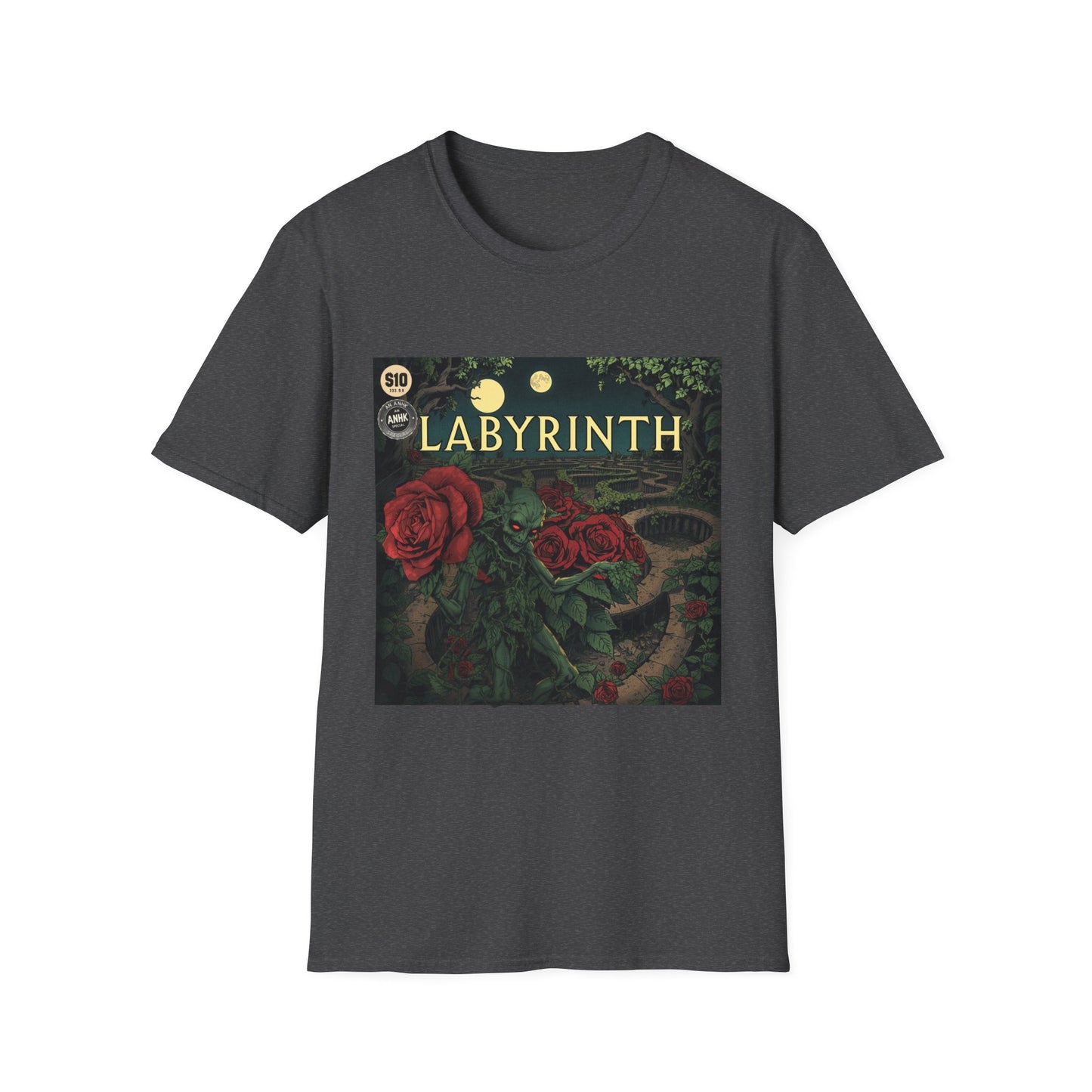 Vintage Comic Cover 'Labyrinth' Interdimensional Rose Unisex Softstyle T-Shirt