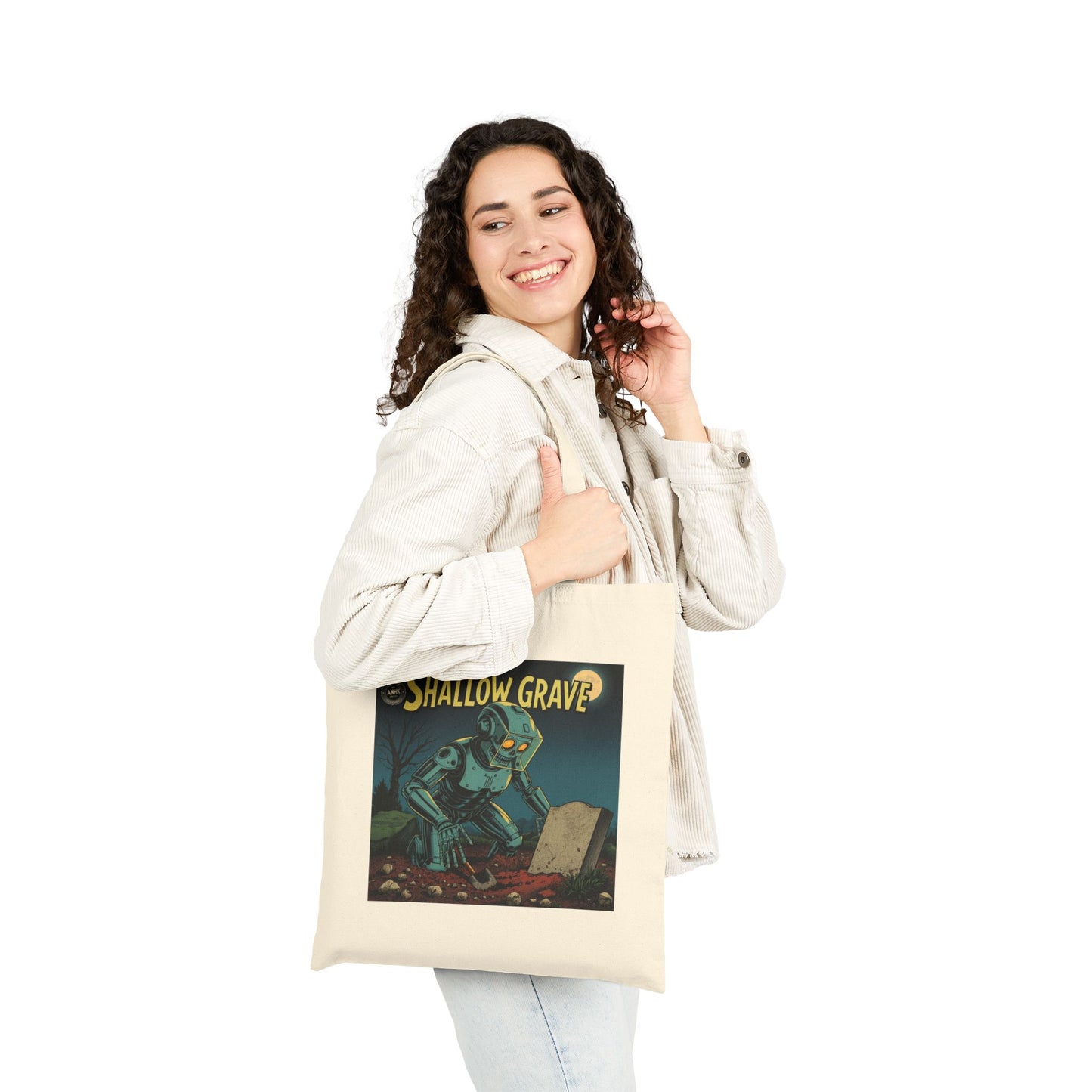 Cotton Canvas Tote Bag 'Shallow Grave'