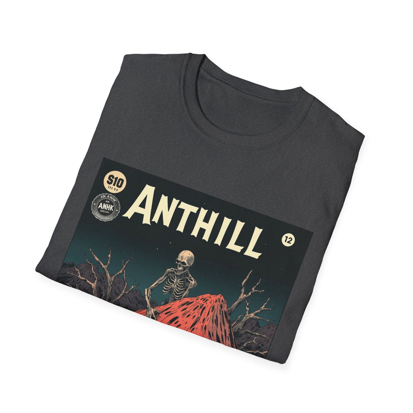 Vintage Comic Cover 'Anthill' Skeleton Art Unisex Softstyle T-Shirt