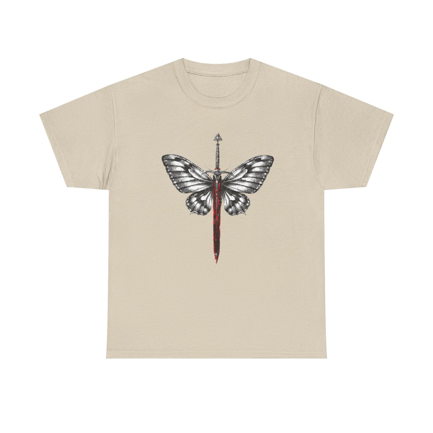 Gothic Y2k Butterfly Sword Graphic Tee