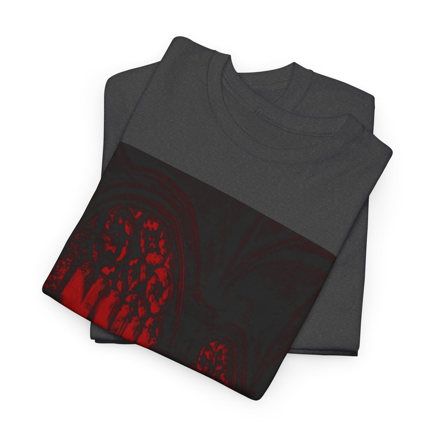 Red Dreams Cathedral Window  Heavy Cotton Tee