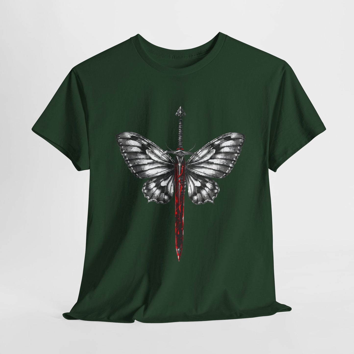 Gothic Y2k Butterfly Sword Graphic Tee