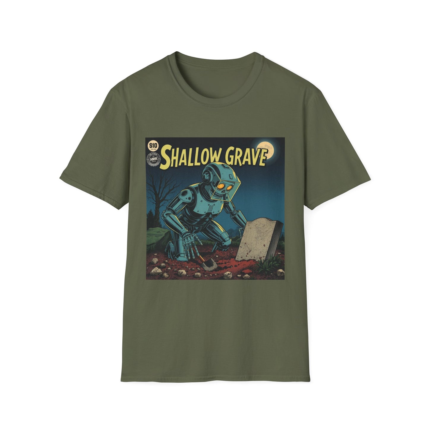 Vintage Comic Cover Shallow Grave Graphic T-Shirt