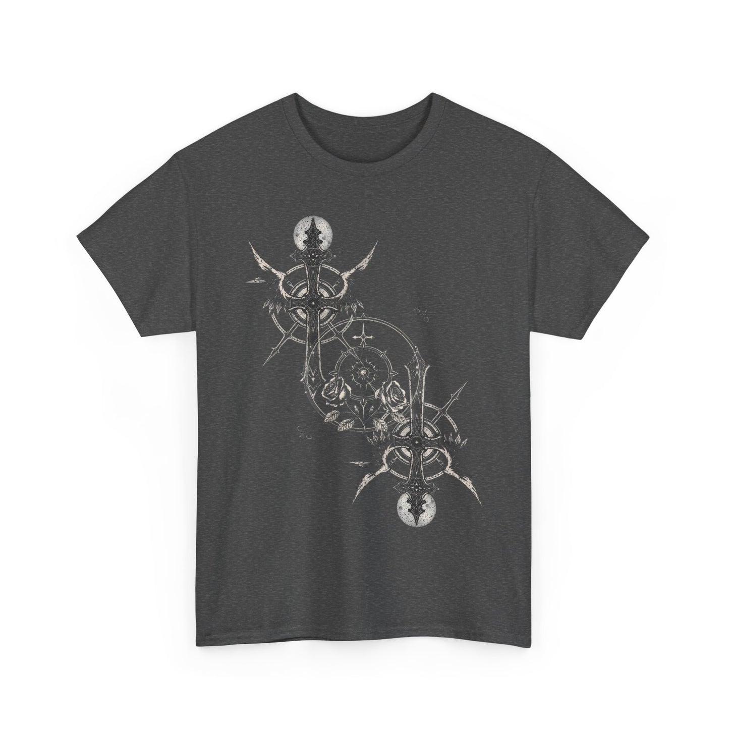 Gothic Y2k Cross Unisex Heavy Cotton Tee