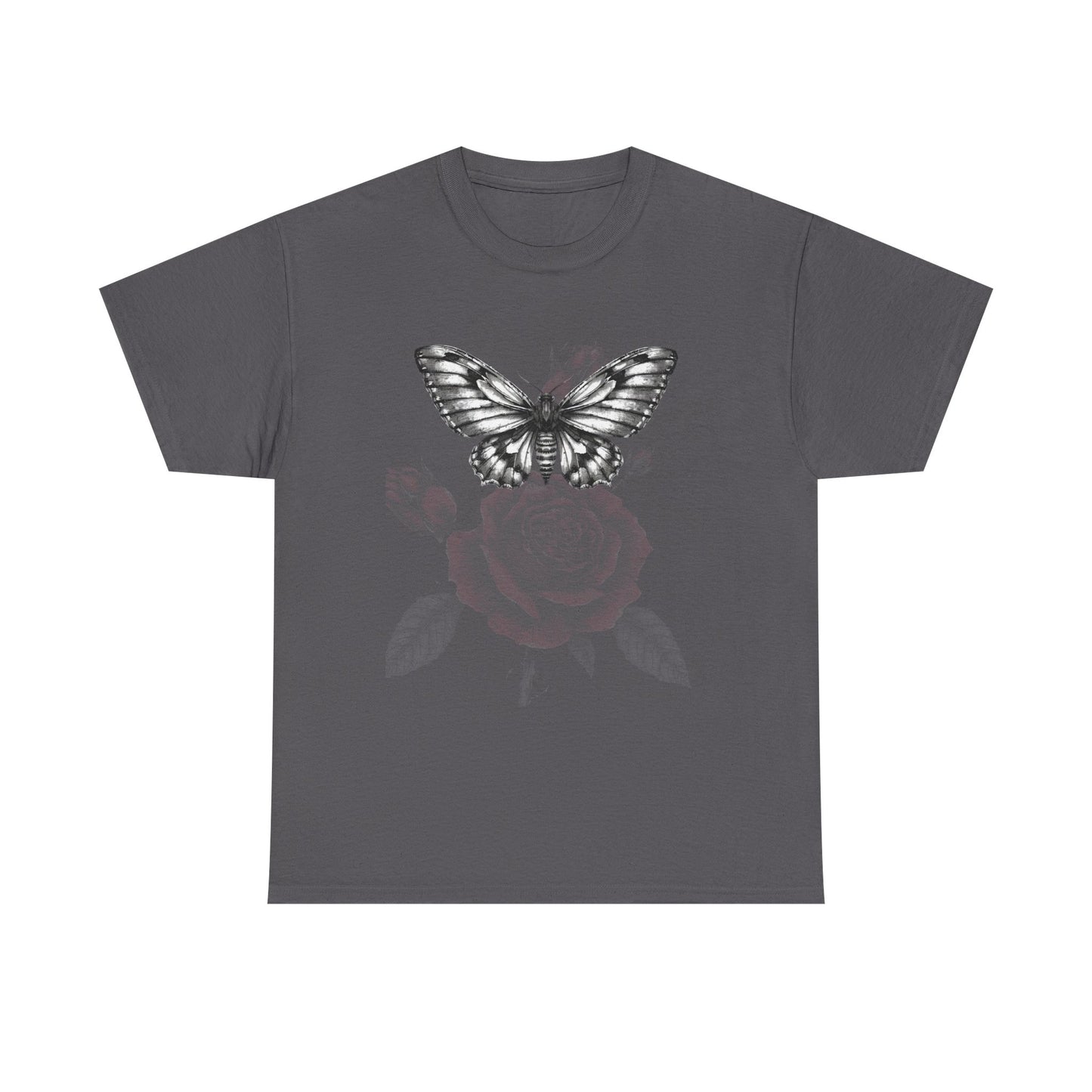 Gothic Y2k Butterfly Graphic Unisex Heavy Cotton Tee
