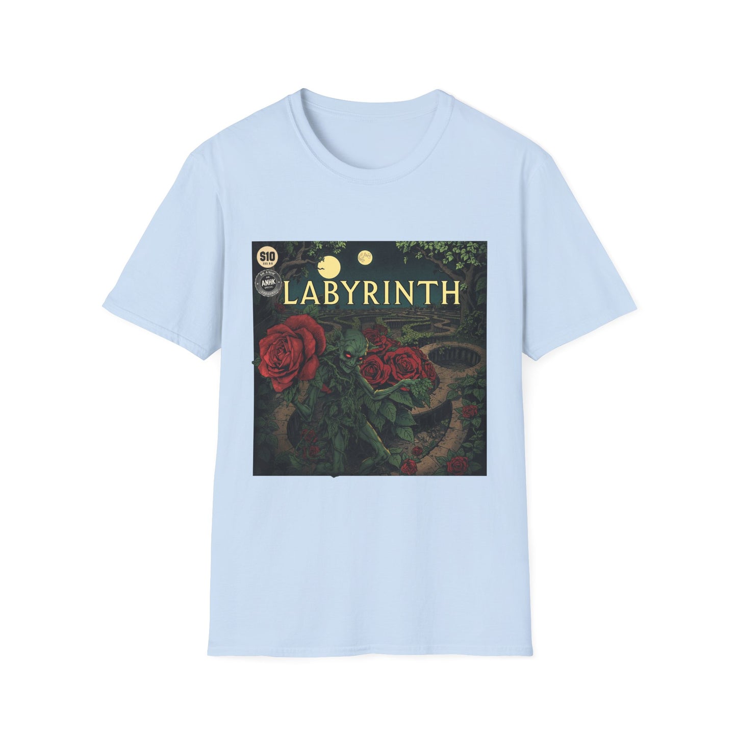 Vintage Comic Cover 'Labyrinth' Interdimensional Rose Unisex Softstyle T-Shirt