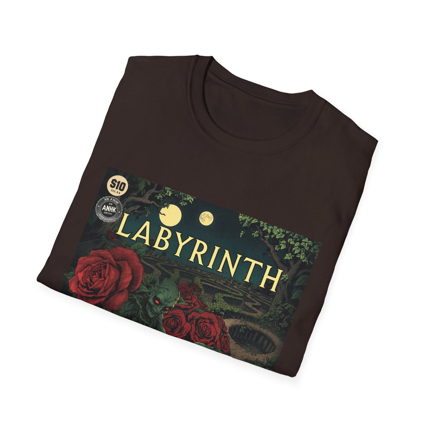 Vintage Comic Cover 'Labyrinth' Interdimensional Rose Unisex Softstyle T-Shirt