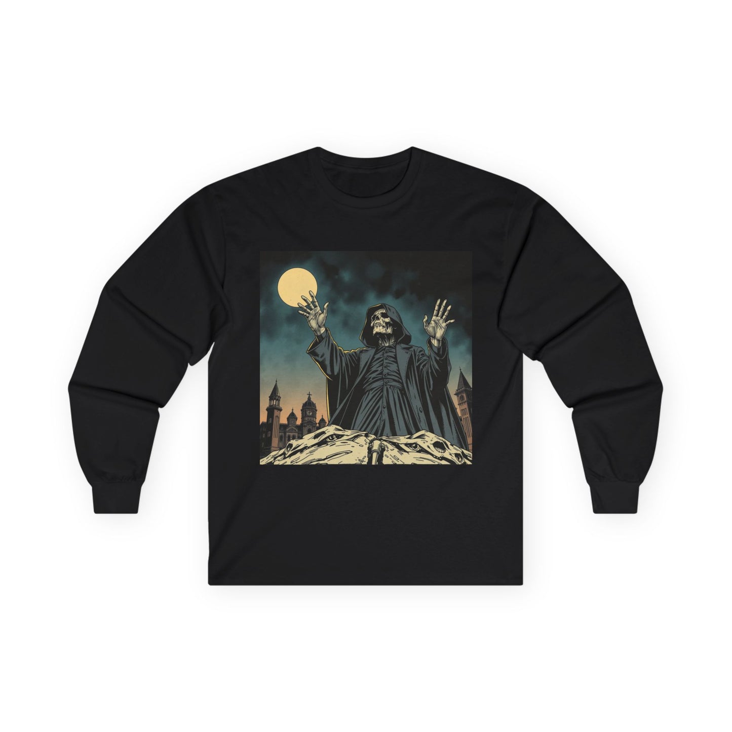 Skelly Goth Moonlit Ensemble Long Sleeve Tee