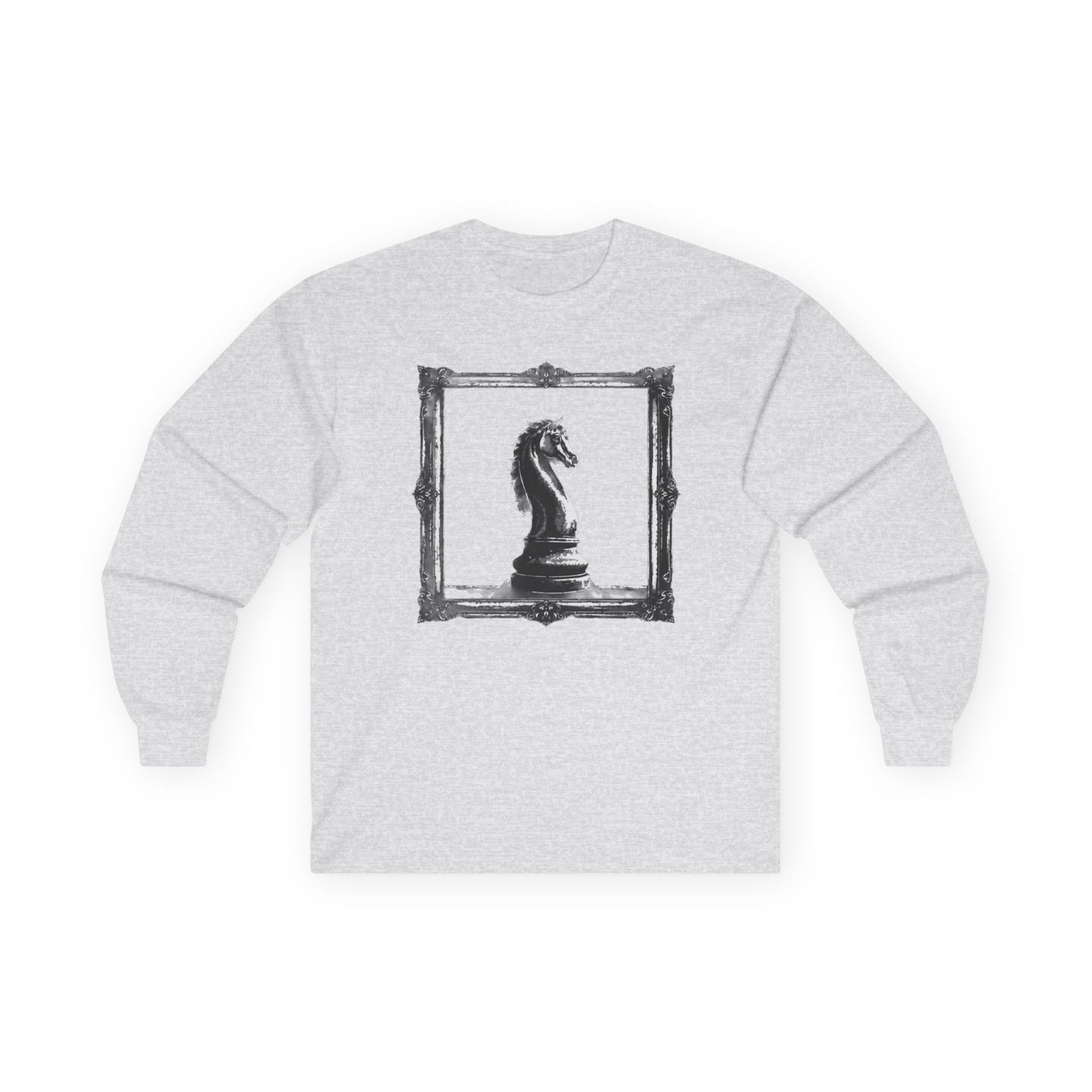 Gothic Y2k Chess Knight Long Sleeve Tee