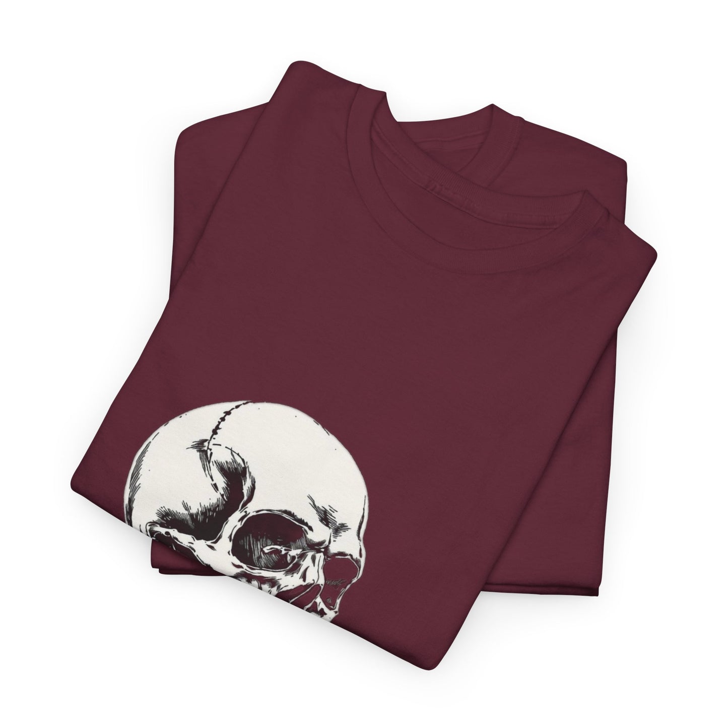 Skelly Goth Skull And Rose Unisex Heavy Cotton Tee