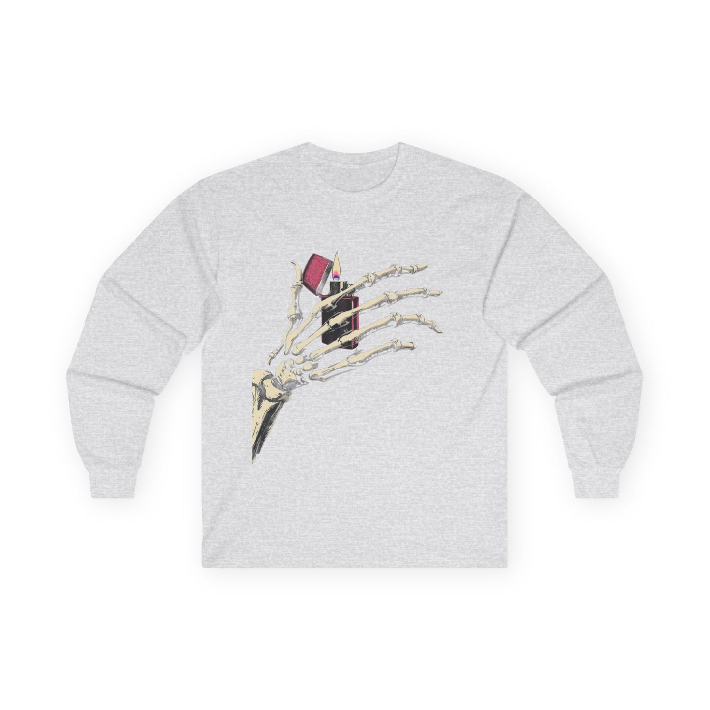 Skelly Goth Skeleton Hand Long Sleeve Tee