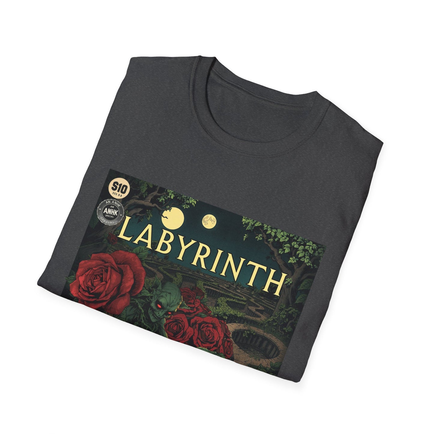 Vintage Comic Cover 'Labyrinth' Interdimensional Rose Unisex Softstyle T-Shirt