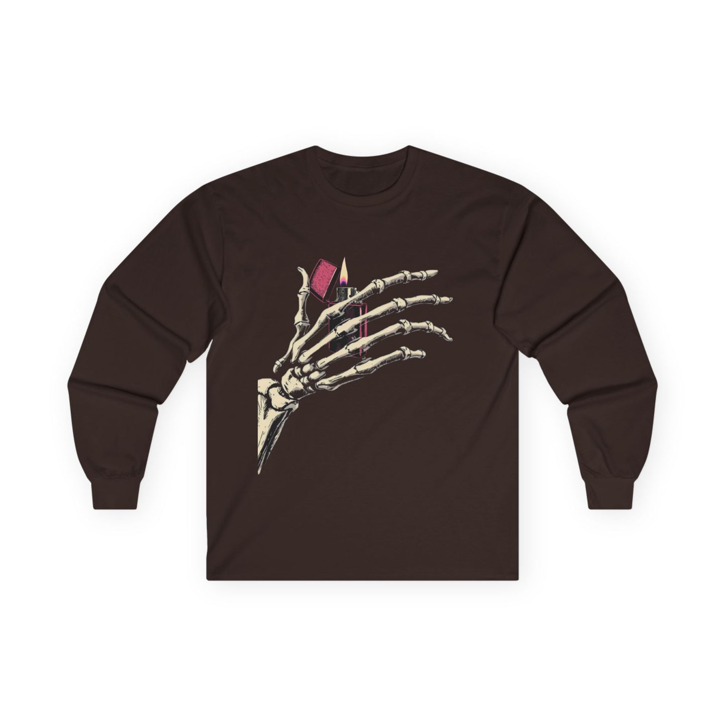 Skelly Goth Skeleton Hand Long Sleeve Tee
