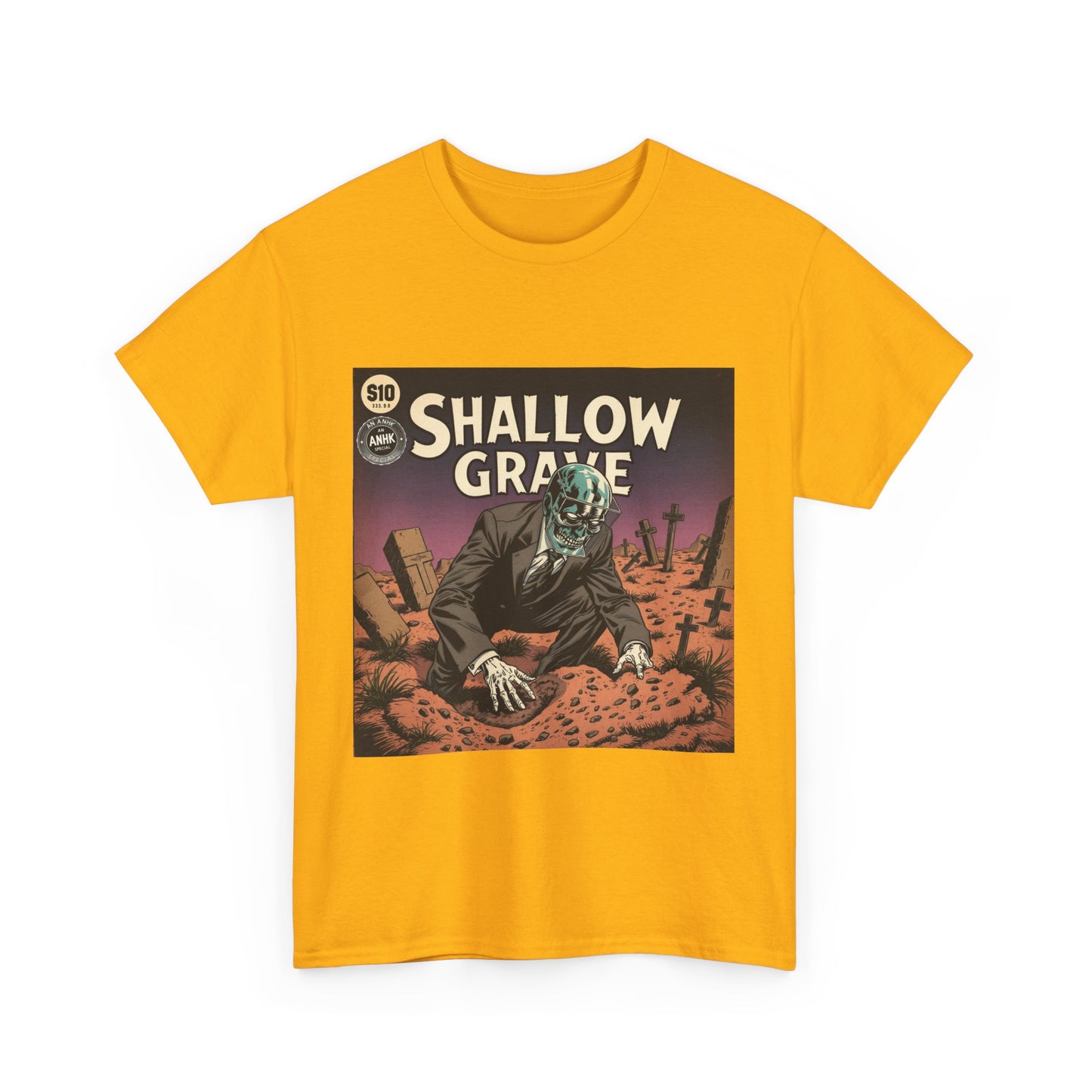 Vintage Comic Cover 'Shallow Grave' Horror Graphic Tee