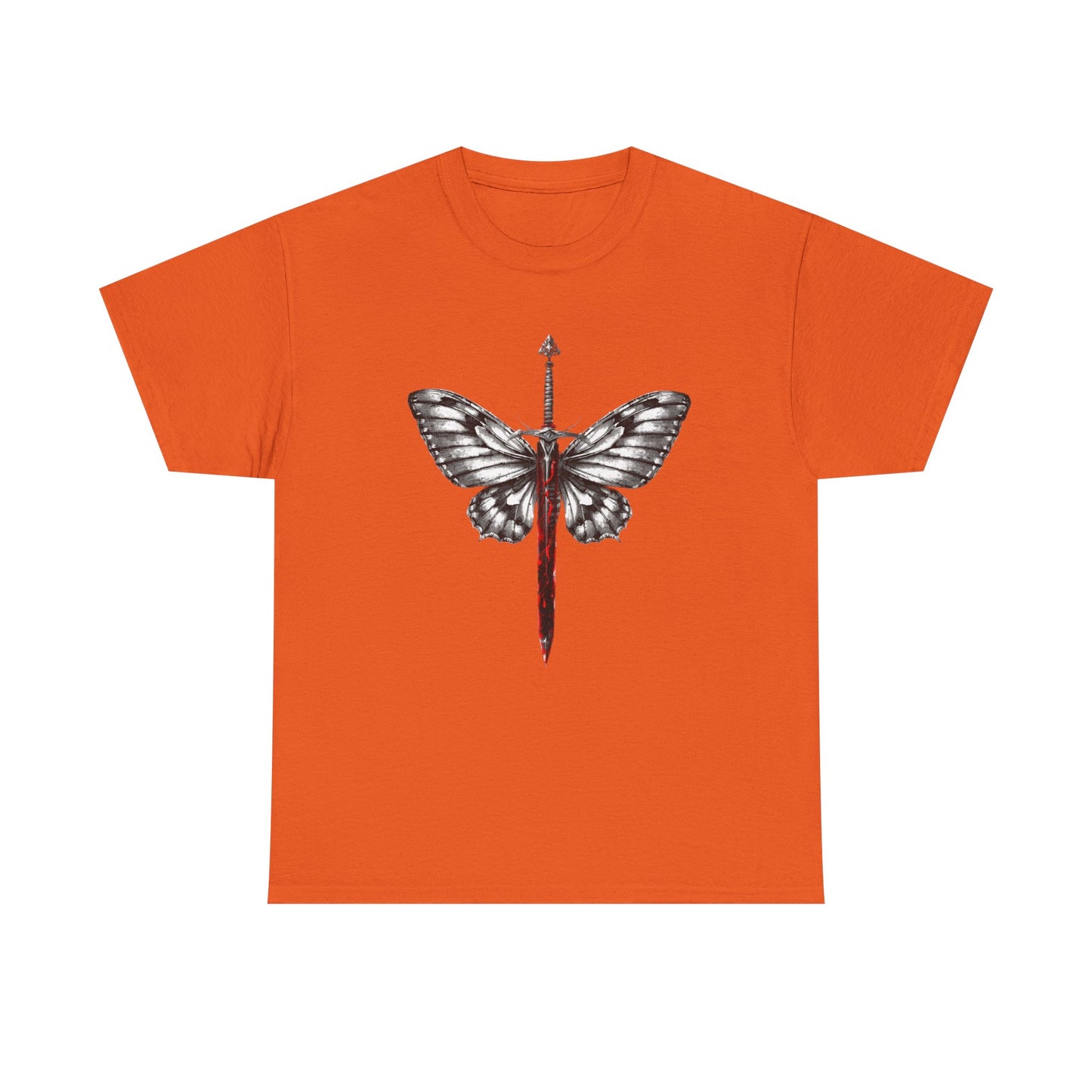 Gothic Y2k Butterfly Sword Graphic Tee