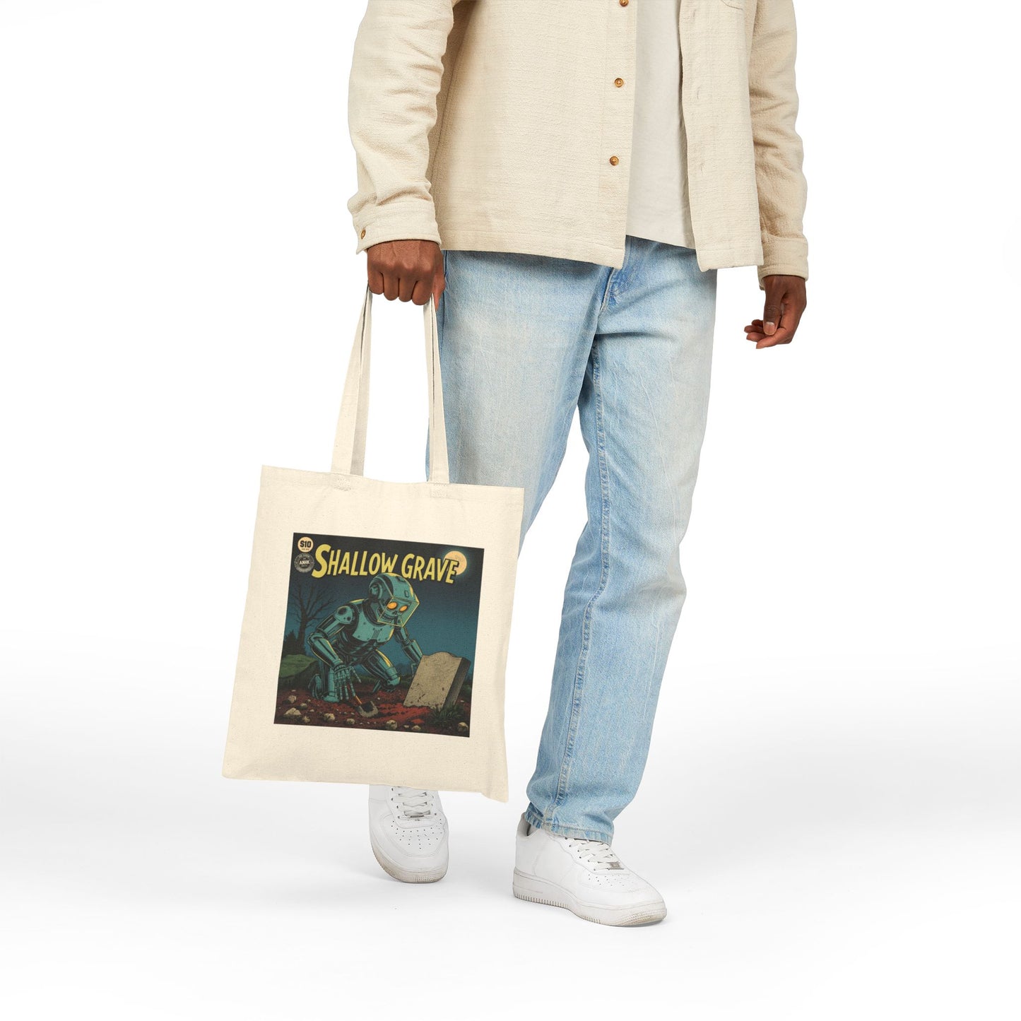 Cotton Canvas Tote Bag 'Shallow Grave'