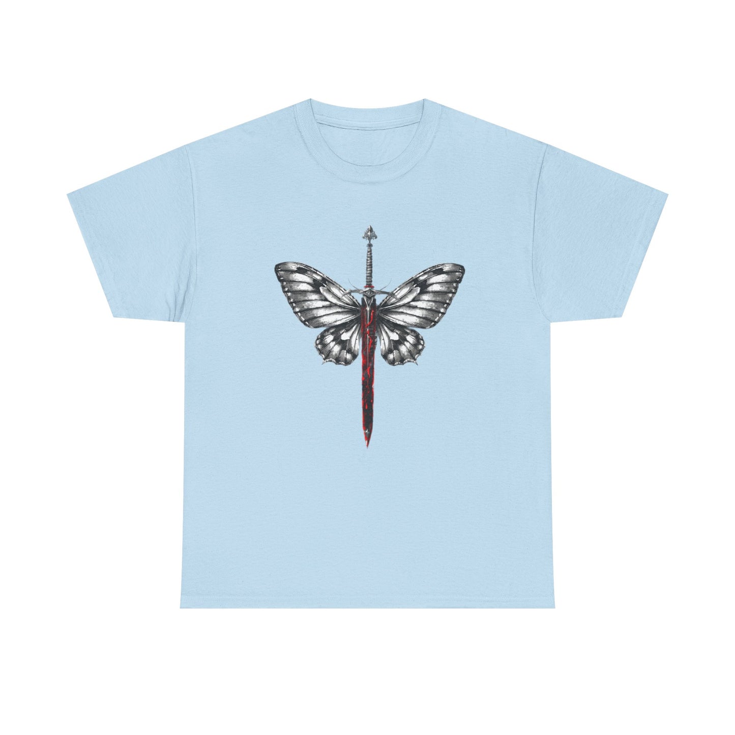 Gothic Y2k Butterfly Sword Graphic Tee