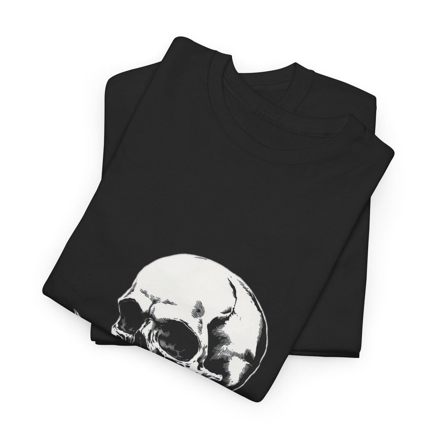 Skelly Goth Skull & Rose Tee - Unisex Heavy Cotton T-Shirt