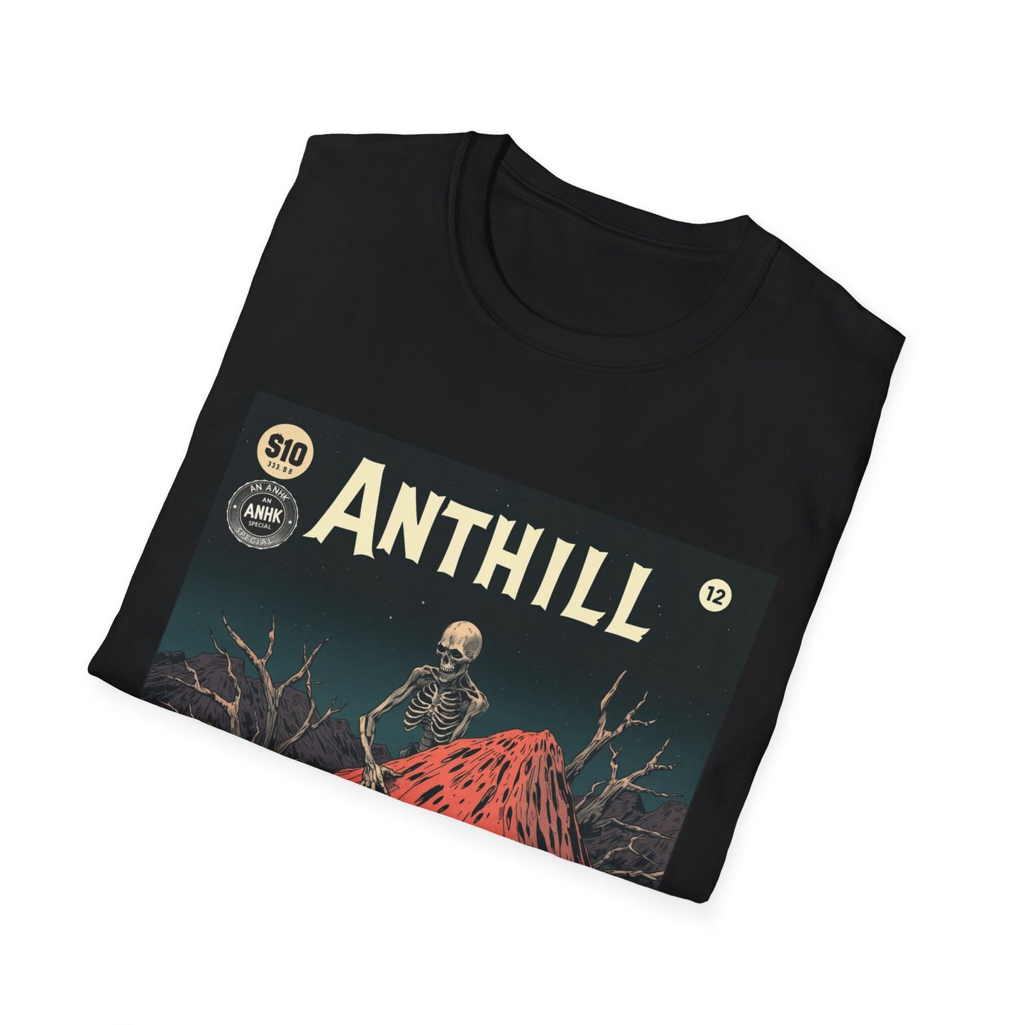 Vintage Comic Cover 'Anthill' Skeleton Art Unisex Softstyle T-Shirt