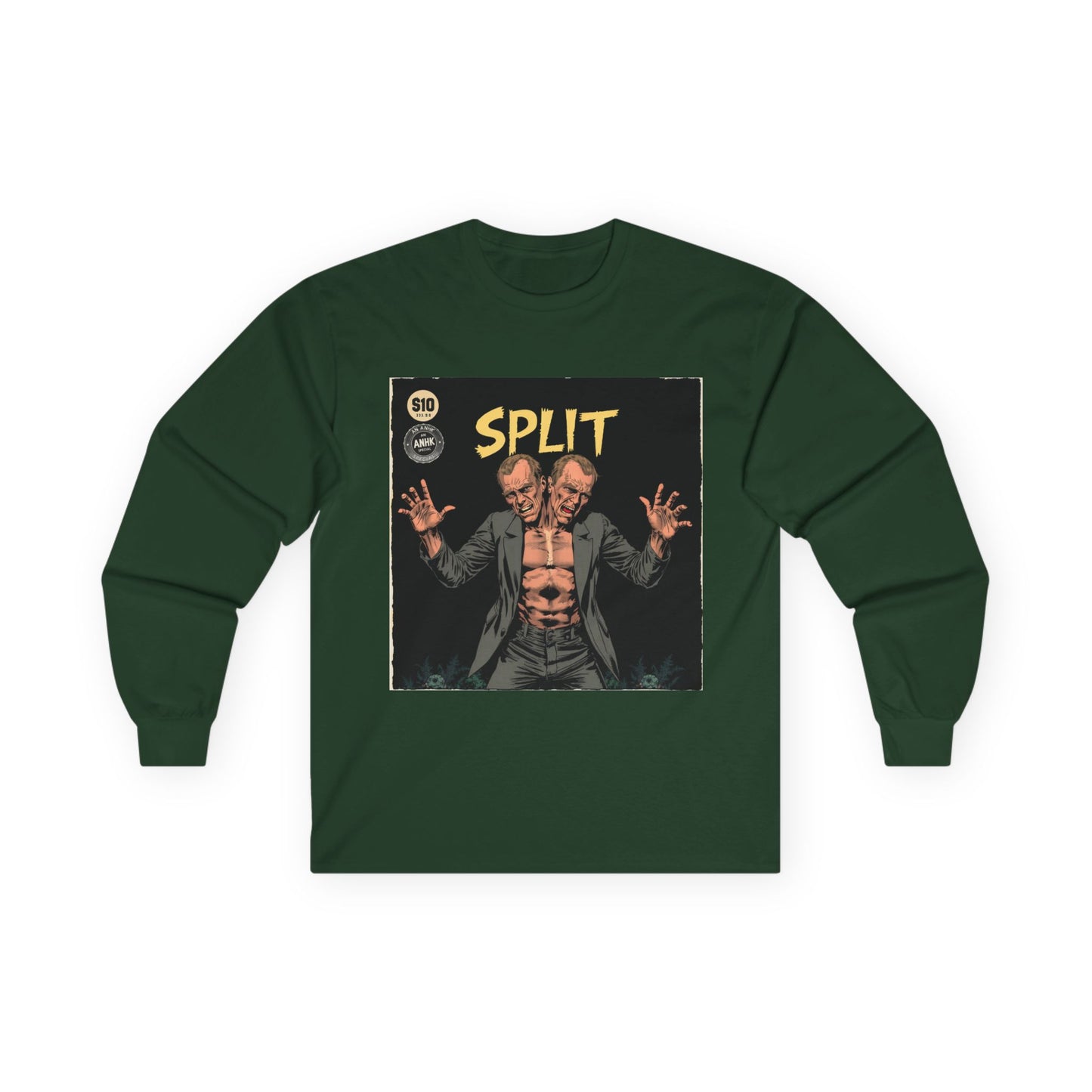 Vintage Comic Cover 'Split' Long Sleeve Graphic Tee