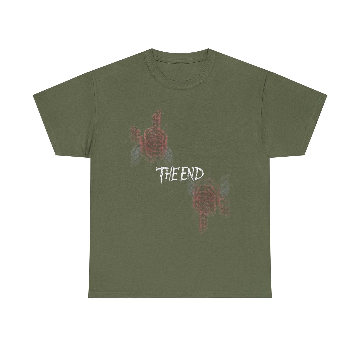 Gothic Y2k Faded Rose Unisex Heavy Cotton Tee