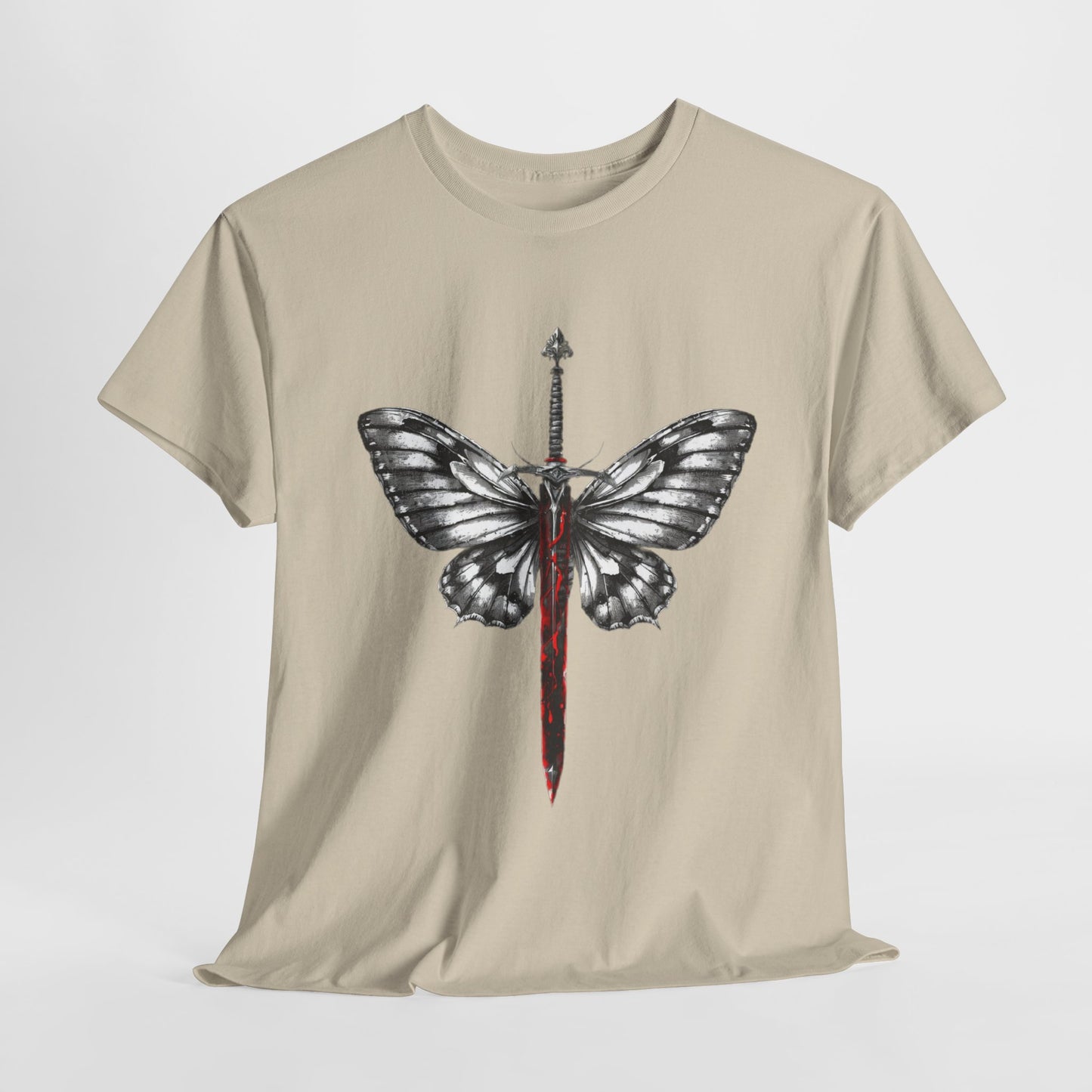 Gothic Y2k Butterfly Sword Graphic Tee