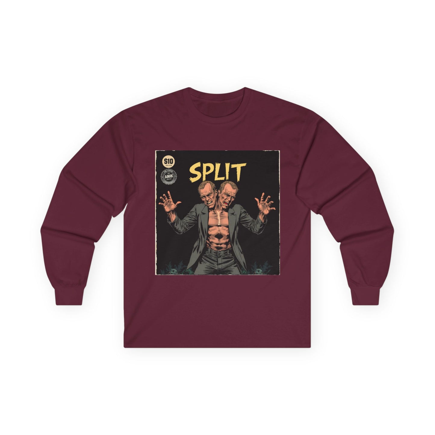 Vintage Comic Cover 'Split' Long Sleeve Graphic Tee