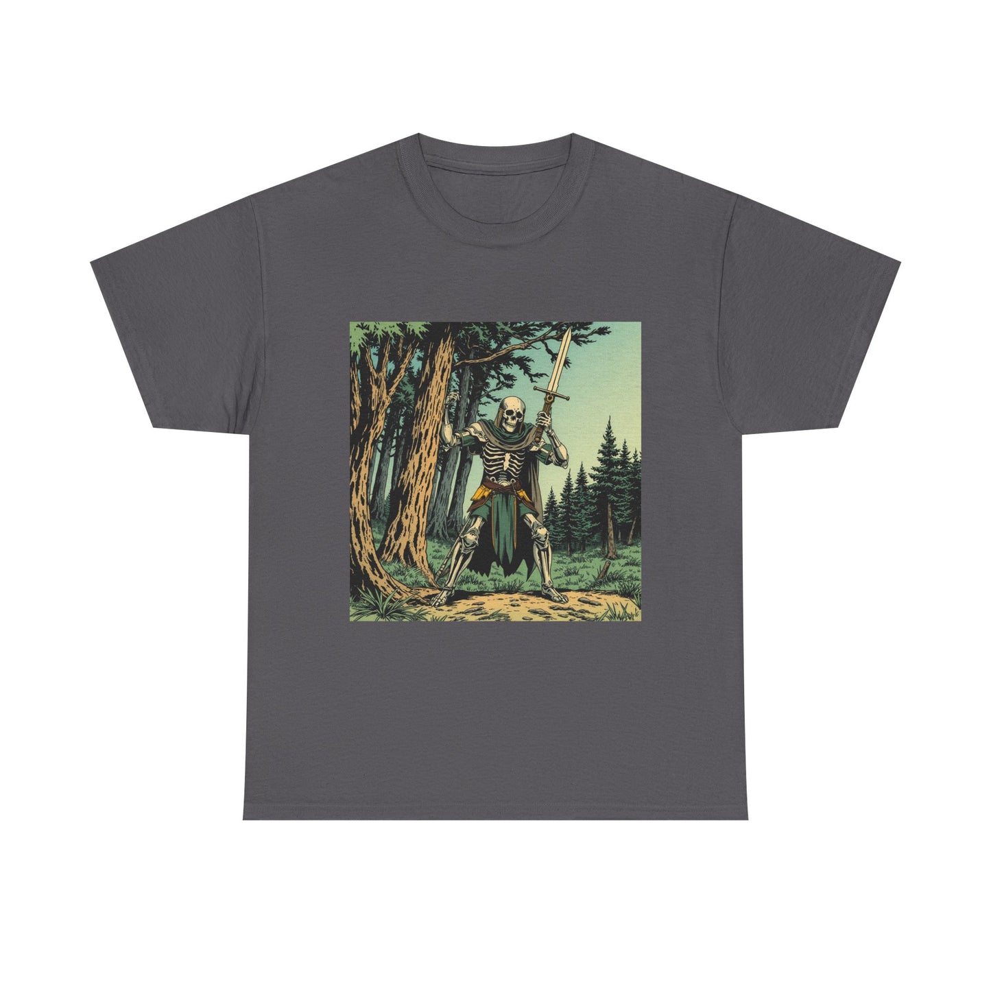 Skelly Goth Vintage Comic Cover  Unisex Heavy Cotton Tee