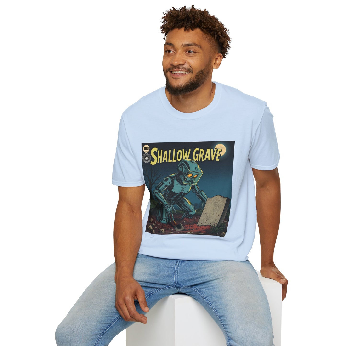 Vintage Comic Cover Shallow Grave Graphic T-Shirt
