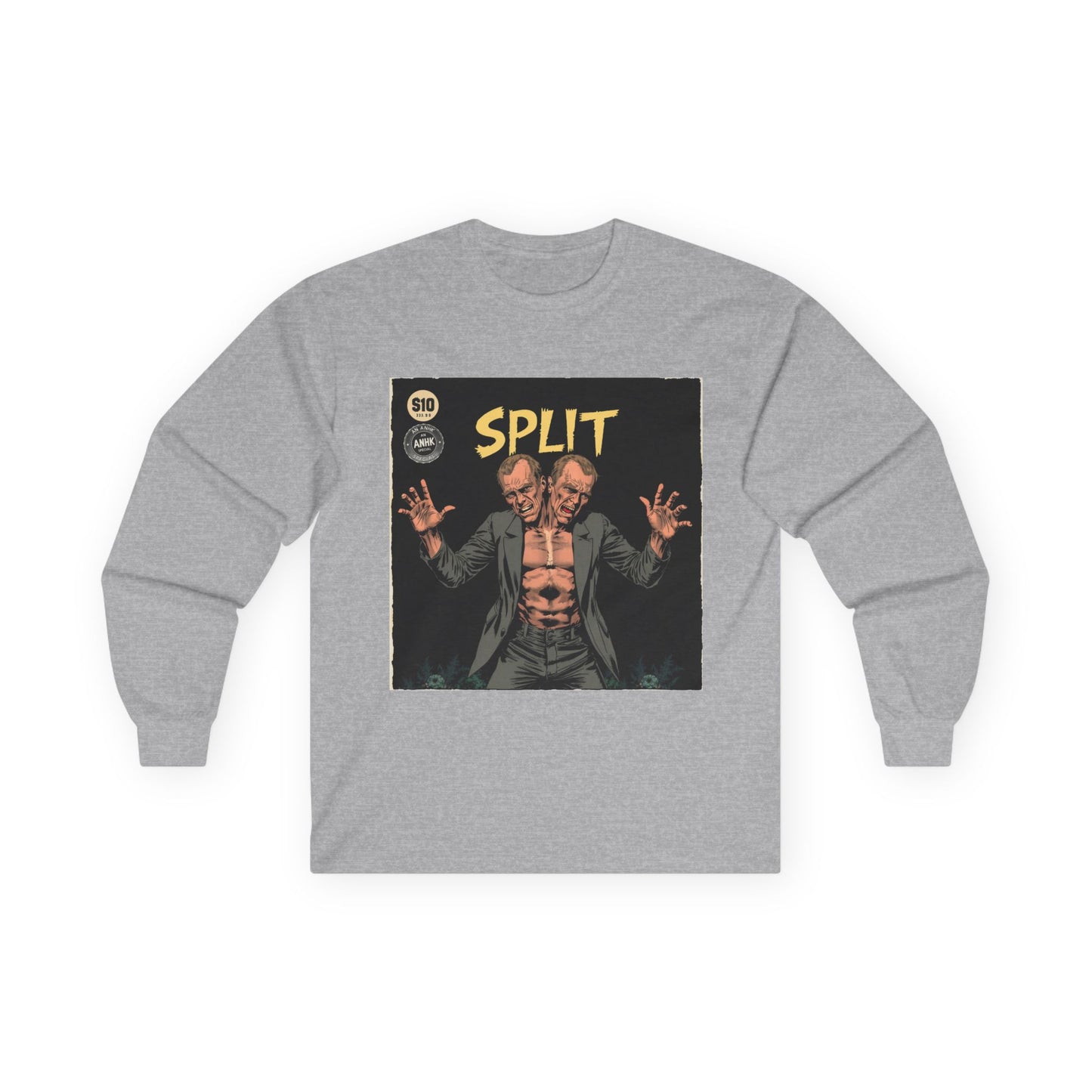 Vintage Comic Cover 'Split' Long Sleeve Graphic Tee