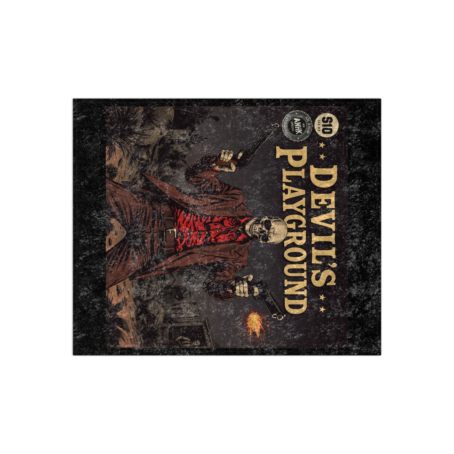 Vintage Comic Cover Devil's Playground Crushed Velvet Blanket