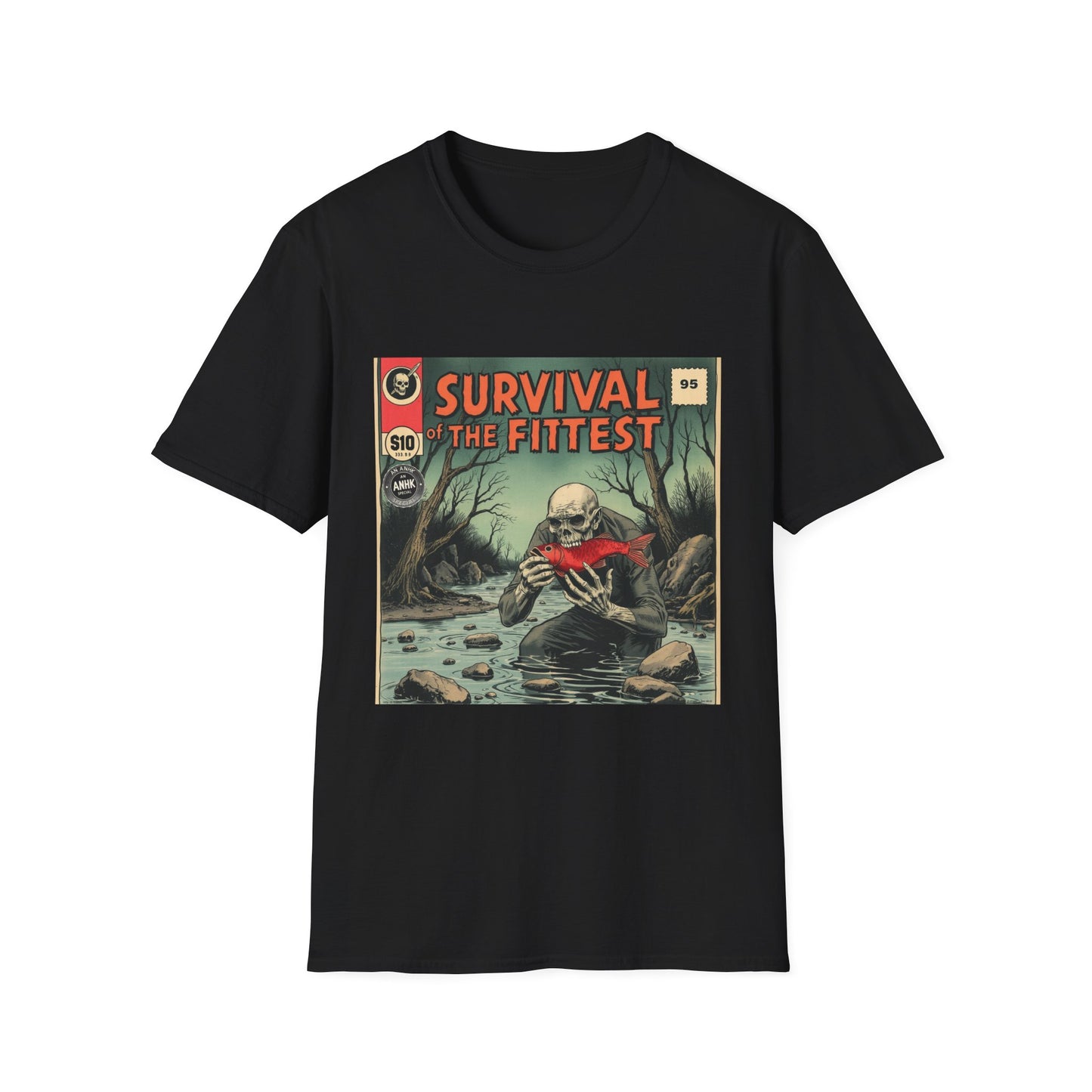 Vintage Comic Cover 'Survival of the Fittest' T-Shirt