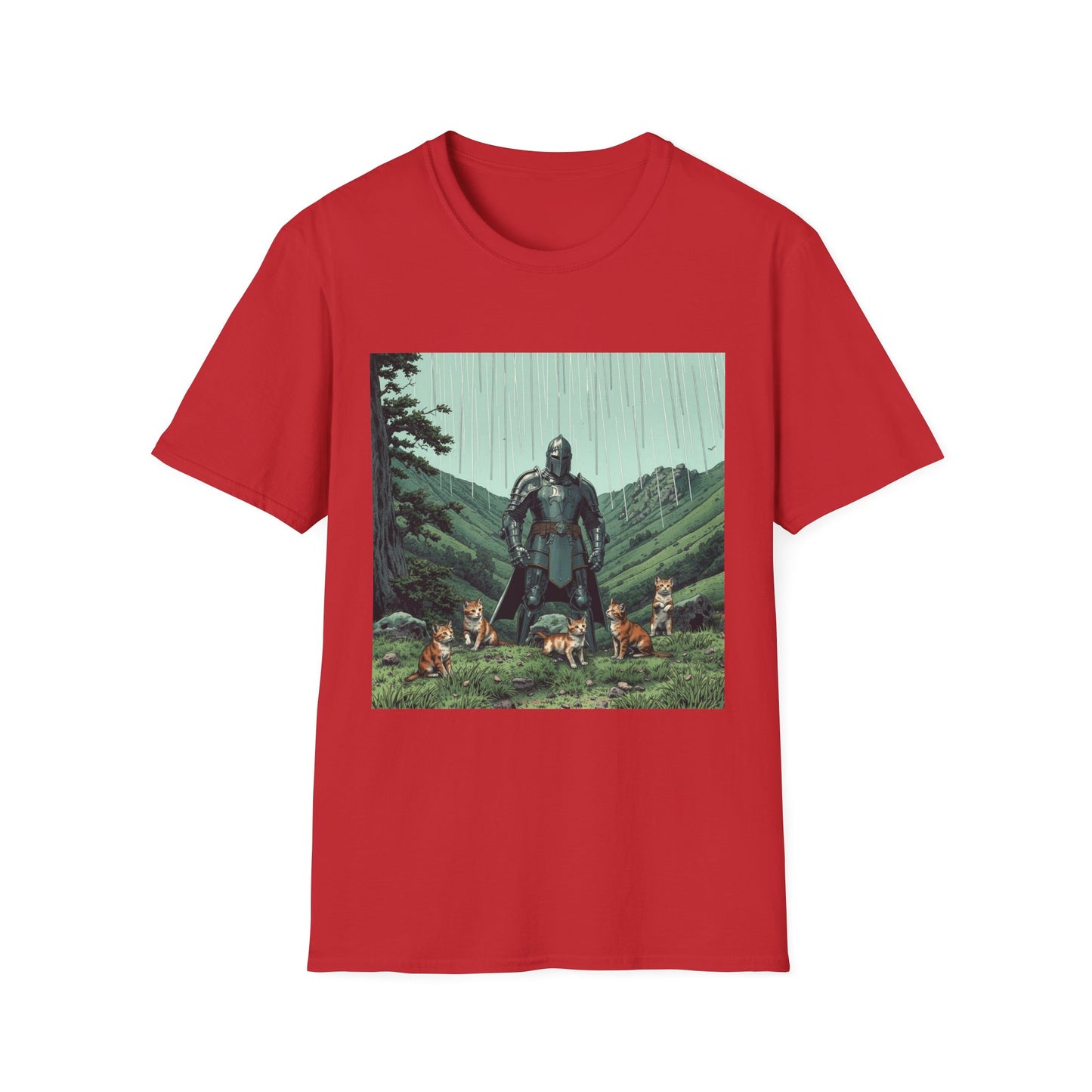 Vintage Comic Cover 'Knight Of Cats' T-Shirt