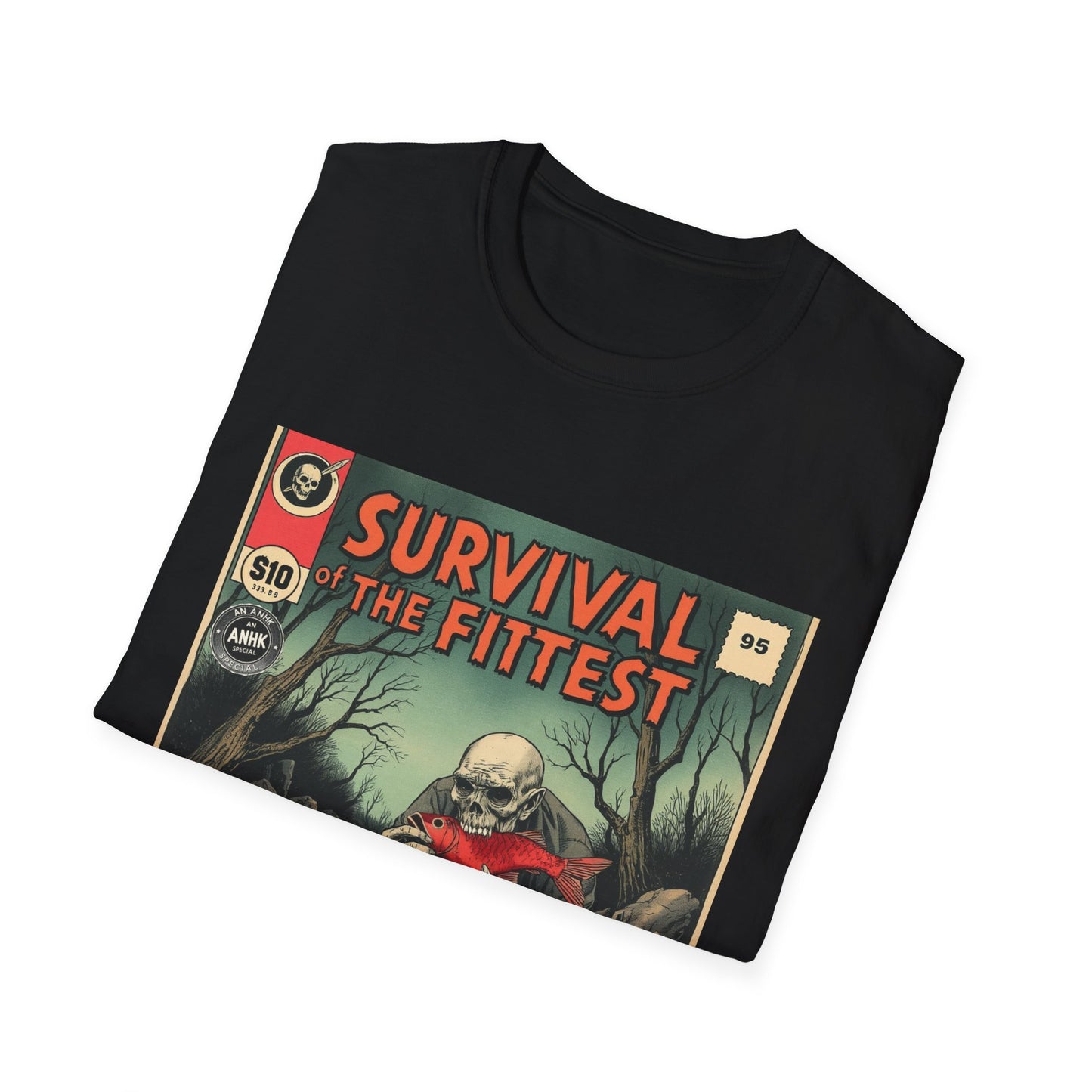 Vintage Comic Cover 'Survival of the Fittest' T-Shirt