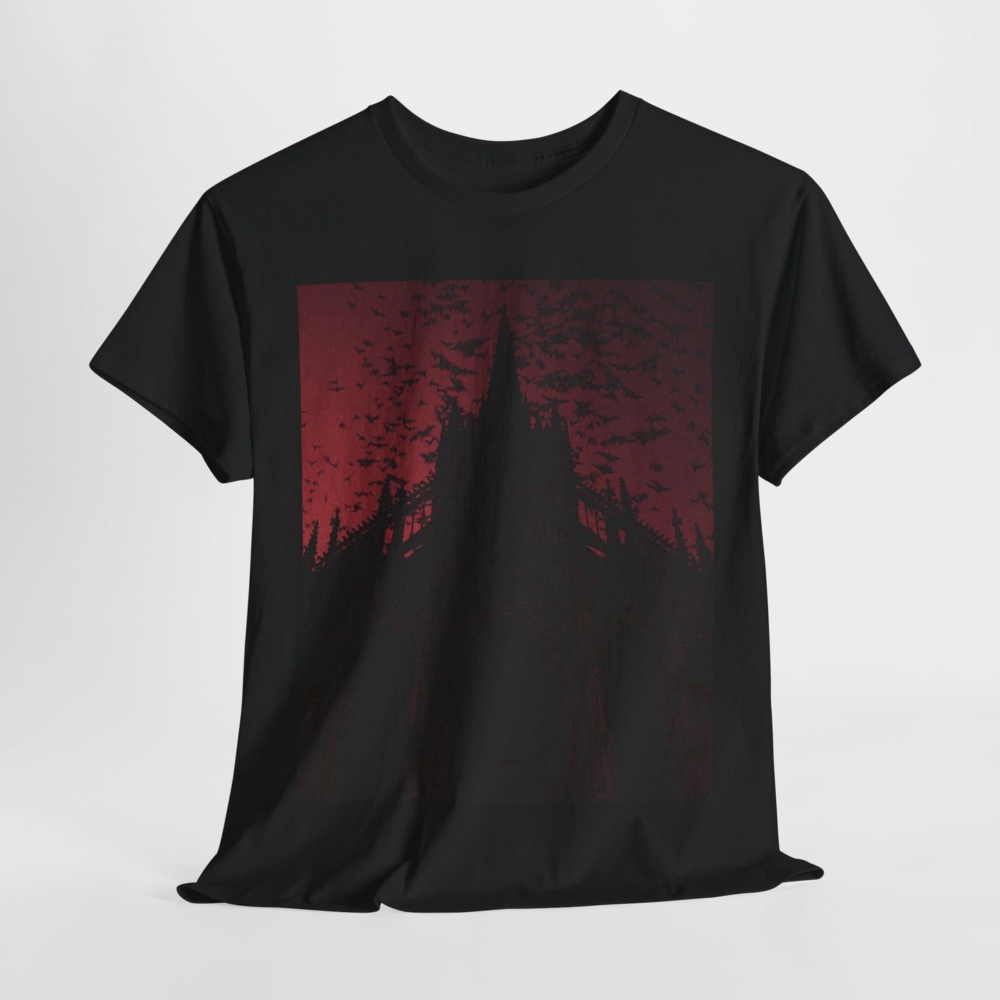 Dark Fantasy Cathedral Unisex Heavy Cotton Tee