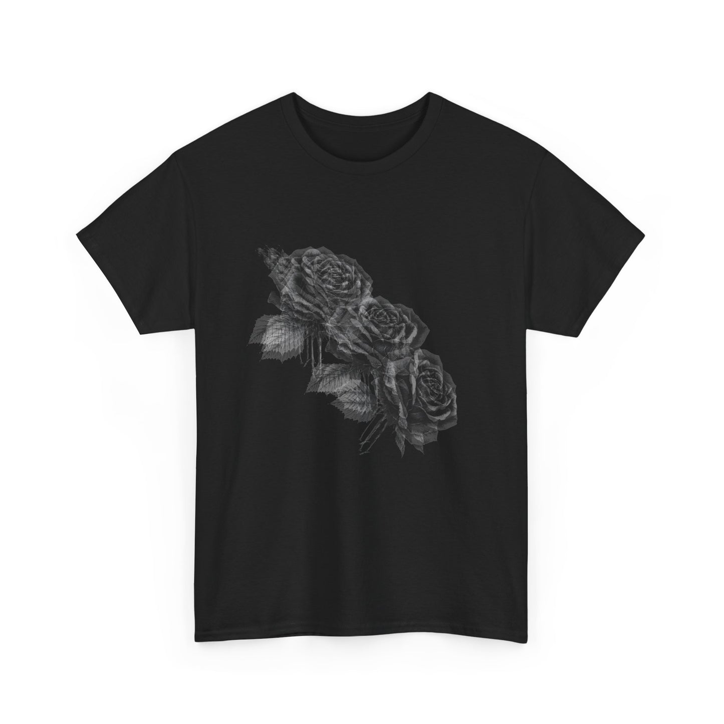 Y2k Gothic Faded Rose Unisex Heavy Cotton Tee