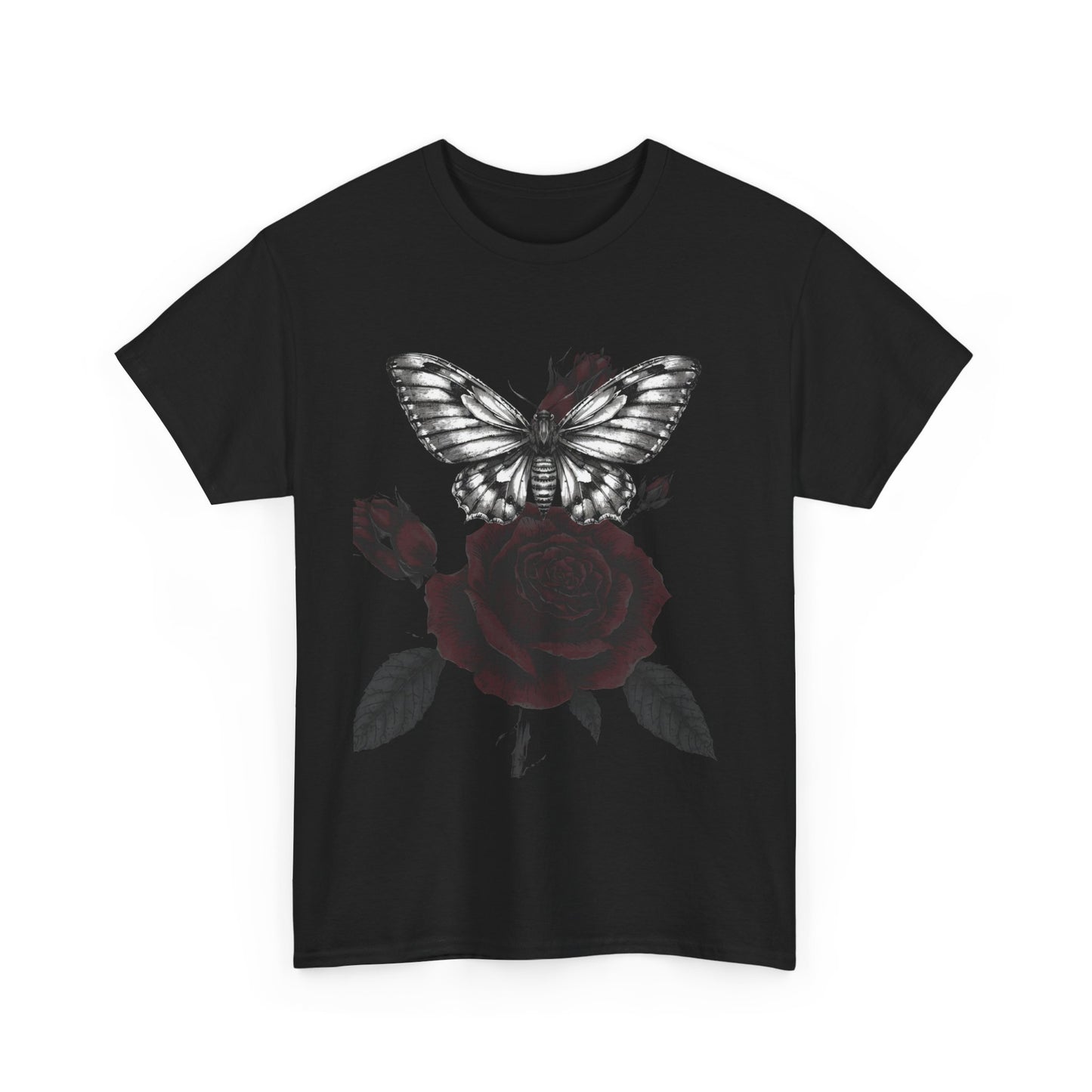Gothic Y2k Butterfly Graphic Unisex Heavy Cotton Tee