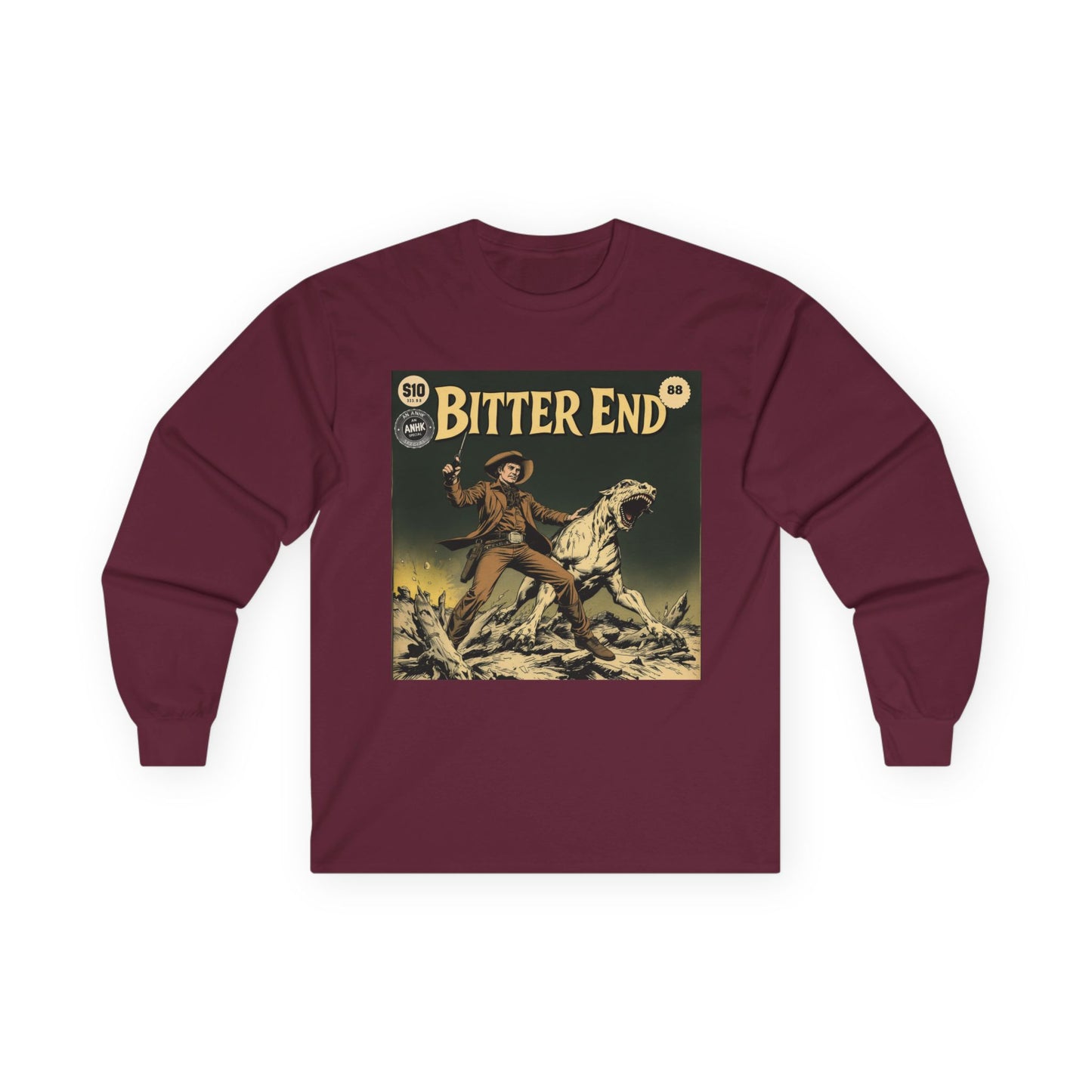 Vintage Comic Cover 'Bitter End' Long Sleeve Tee