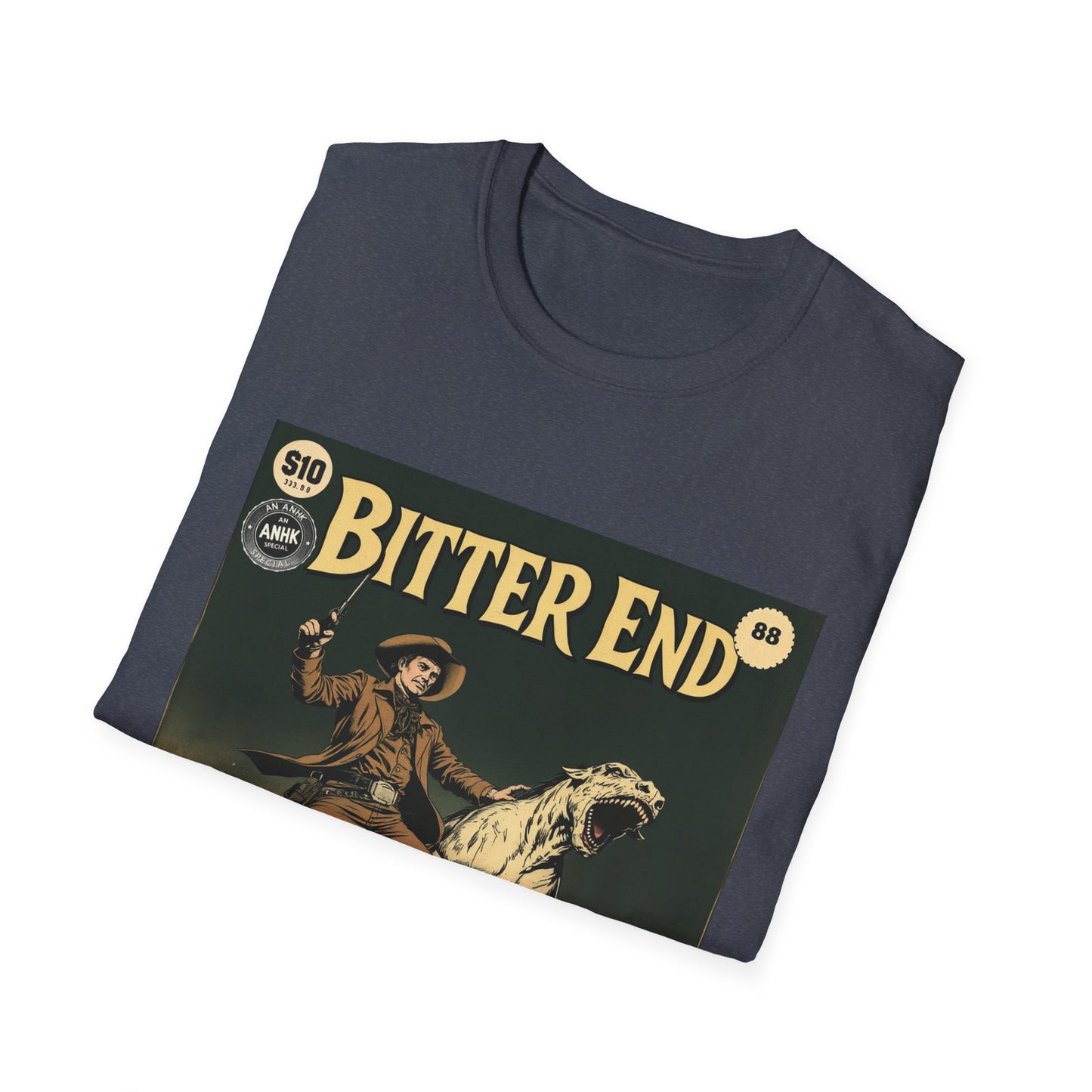 Vintage Comic Cover Western 'Bitter End' Graphic T-Shirt