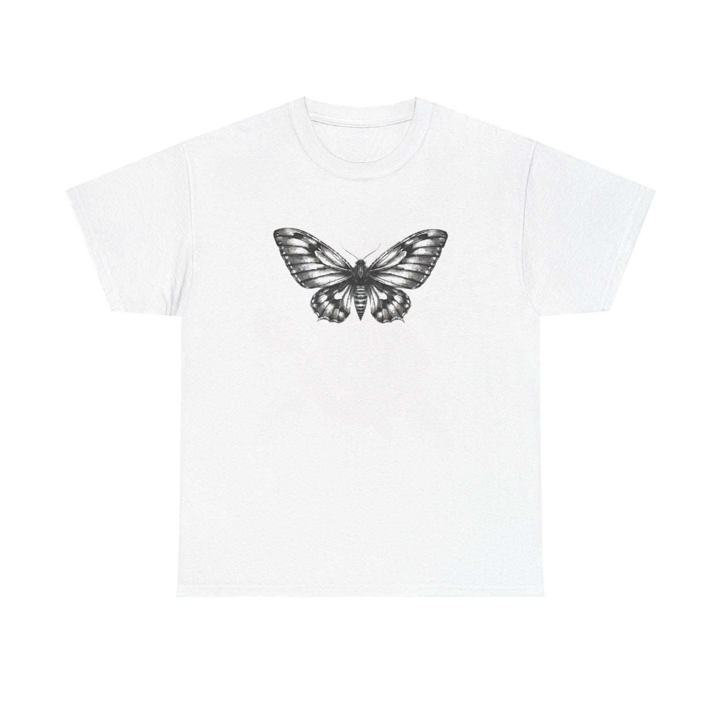 Gothic Y2k Butterfly Graphic Unisex Heavy Cotton Tee