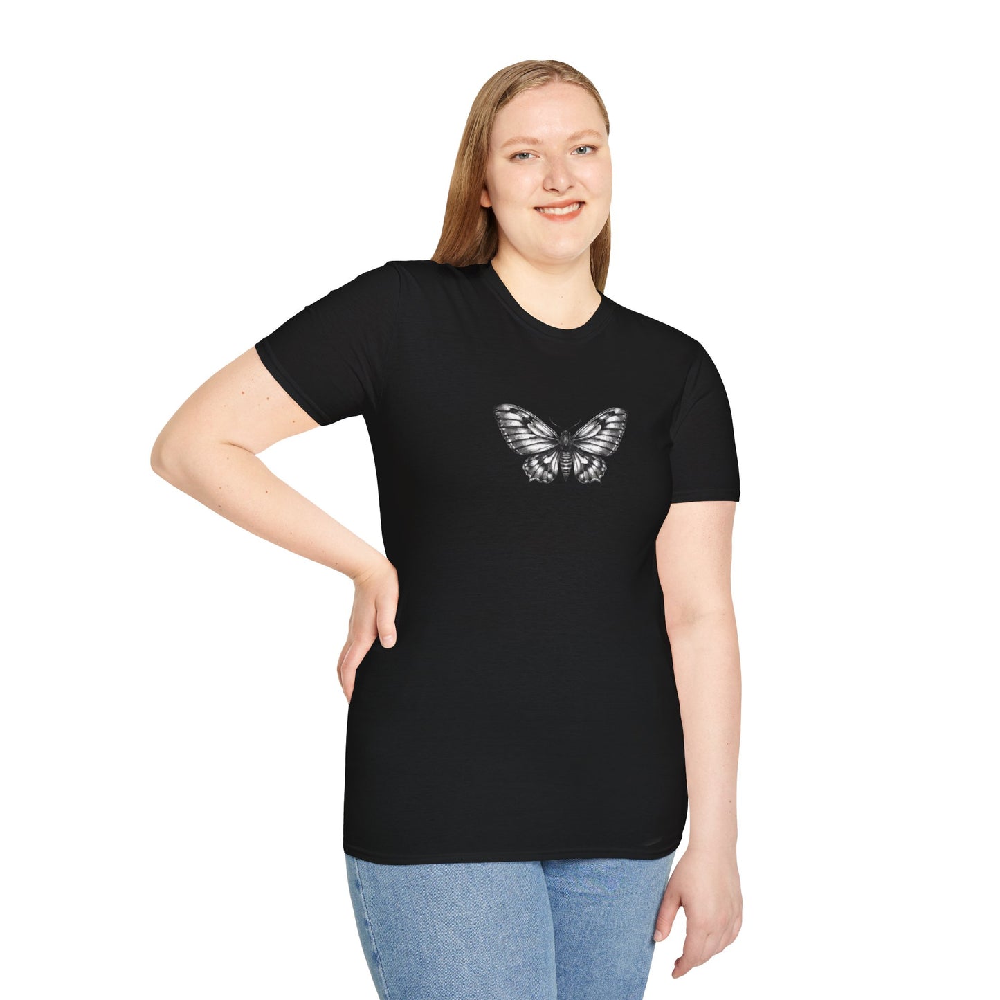 Gothic Y2k Moth Unisex Softstyle T-Shirt