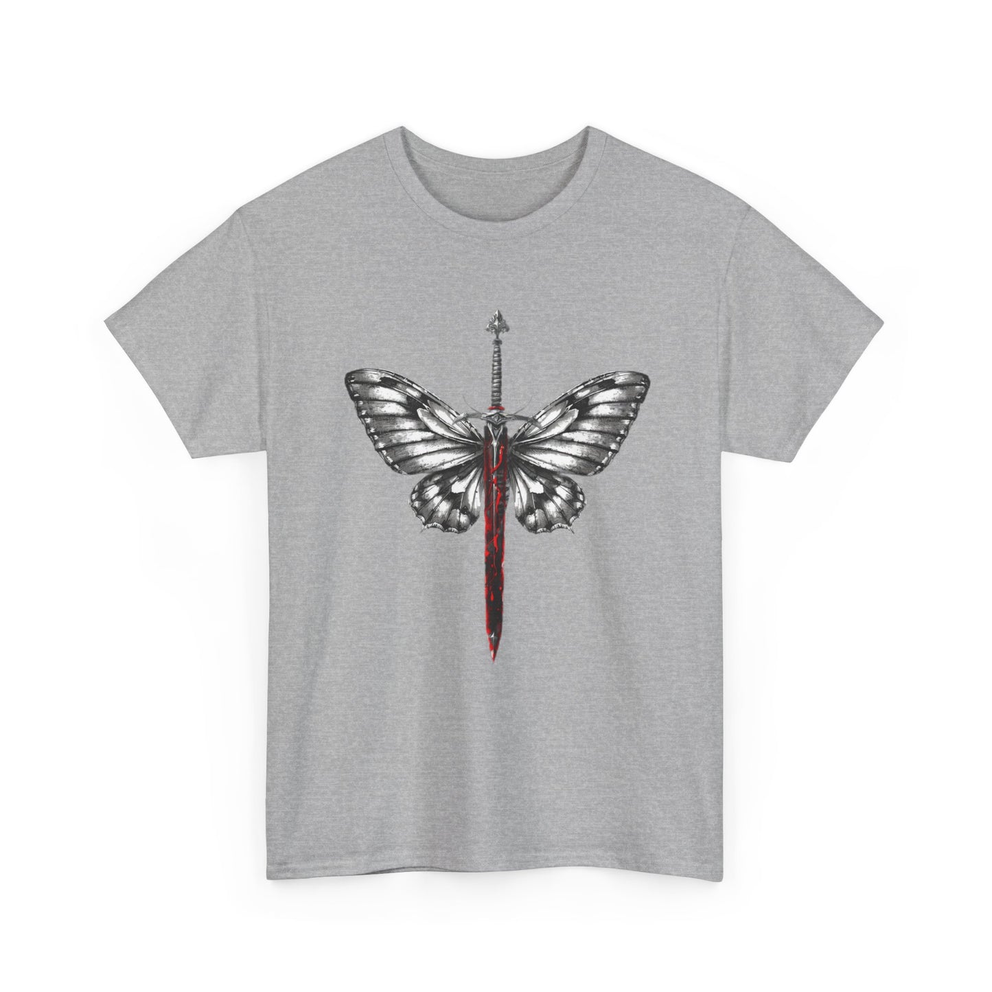 Gothic Y2k Butterfly Sword Graphic Tee