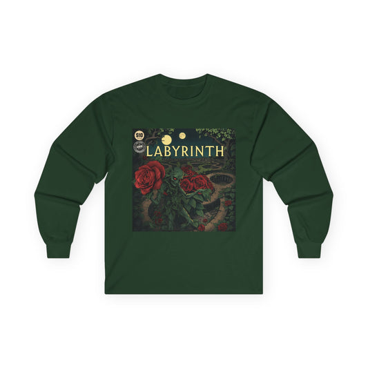 Vintage Comic Cover Labyrinth-Inspired Long Sleeve Tee