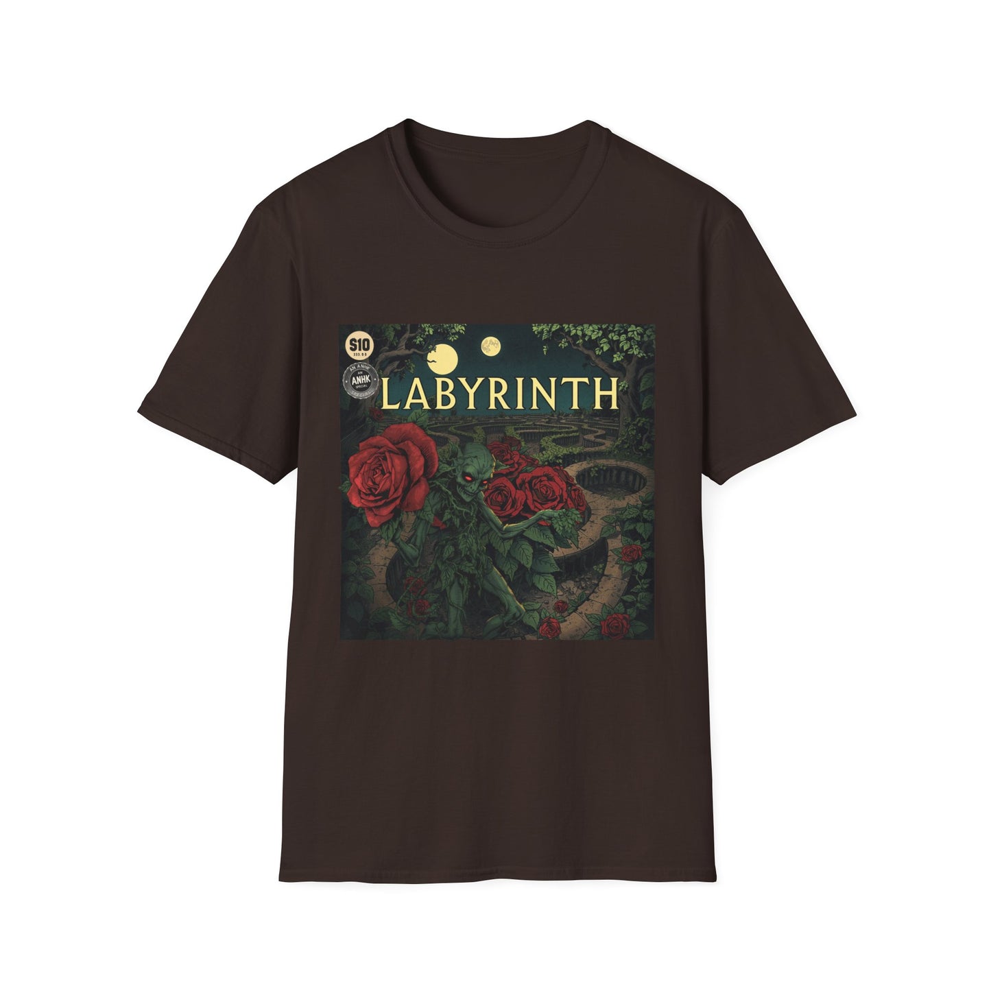 Vintage Comic Cover 'Labyrinth' Interdimensional Rose Unisex Softstyle T-Shirt