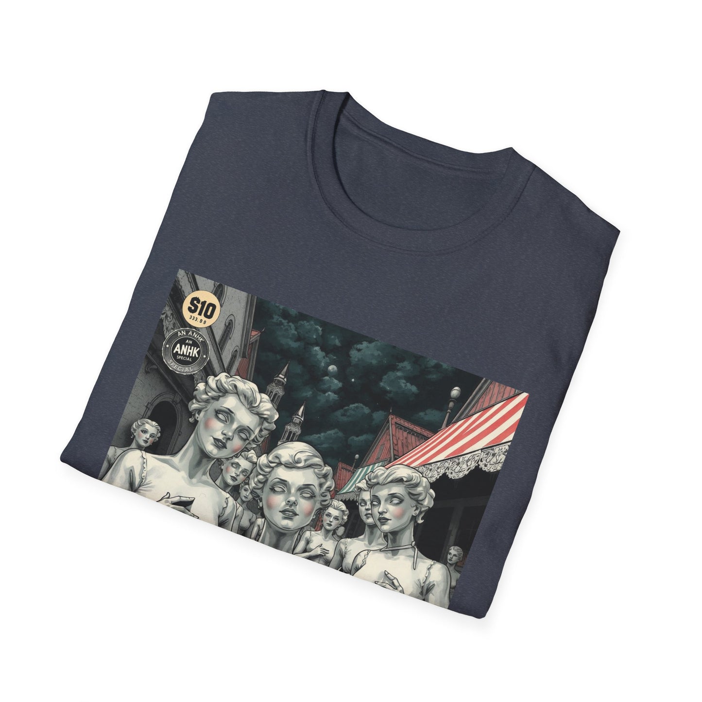 Vintage Comic Cover 'Chipped Porcelain' Art Unisex Softstyle T-Shirt