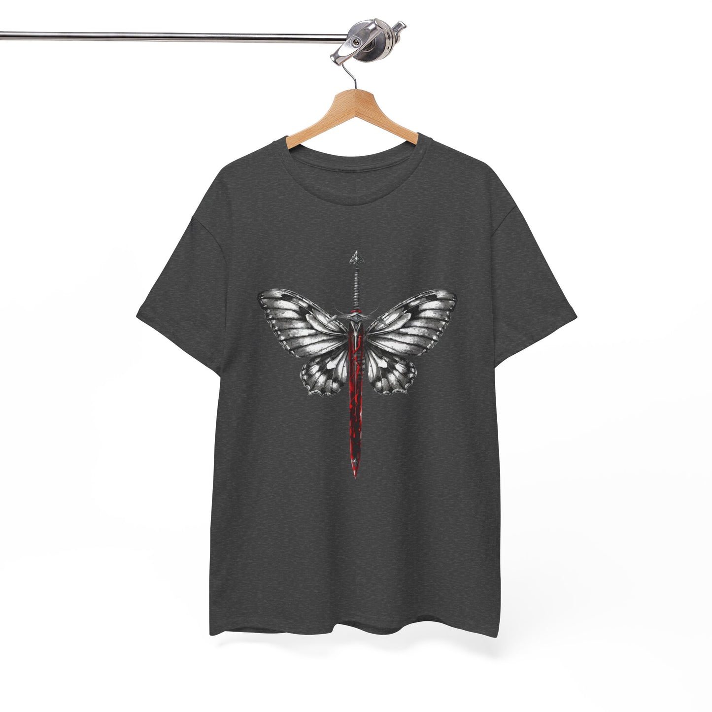 Gothic Y2k Butterfly Sword Graphic Tee