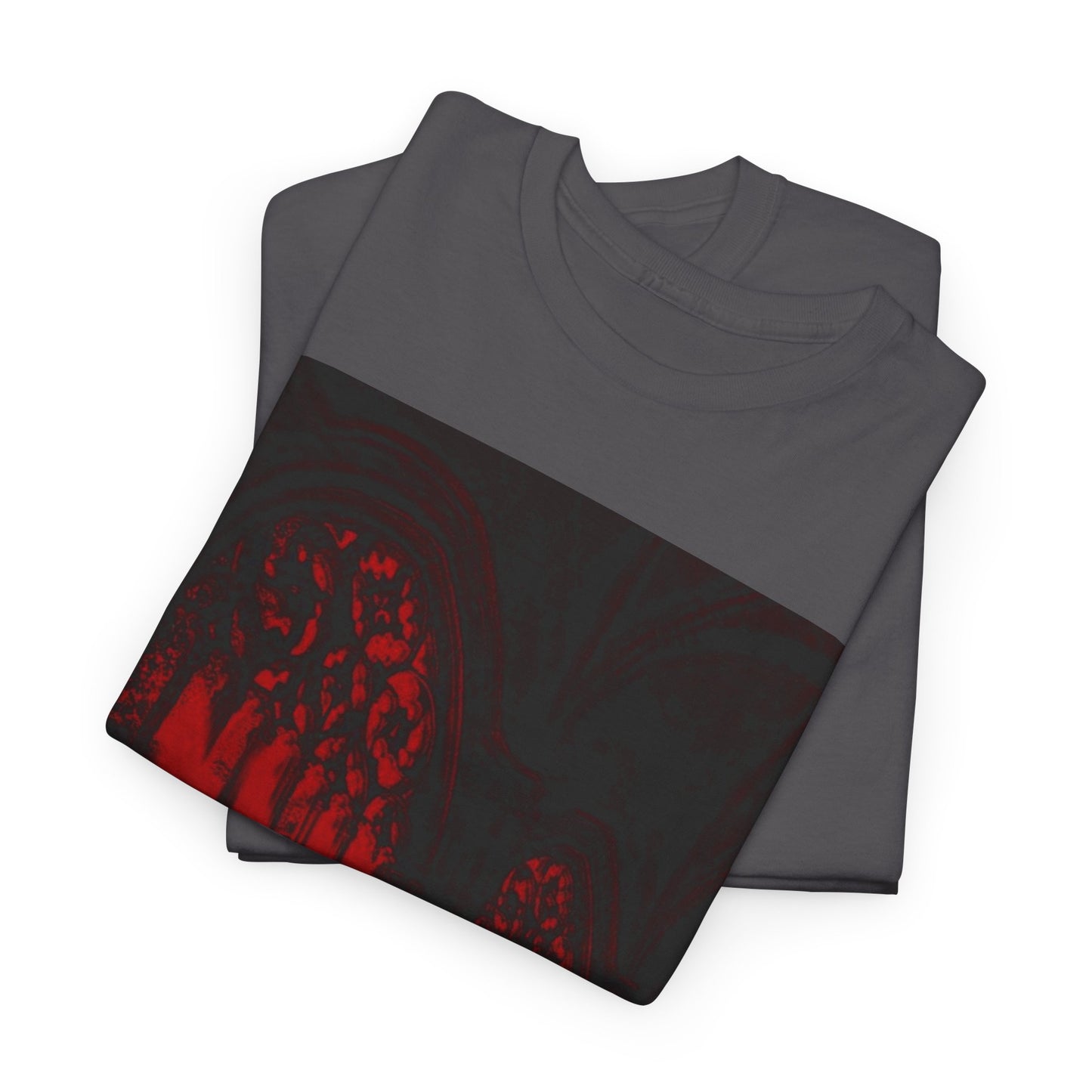 Red Dreams Cathedral Window  Heavy Cotton Tee