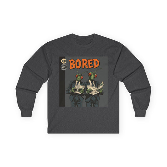 Vintage Comic Cover Bored Graphic Long Sleeve Tee